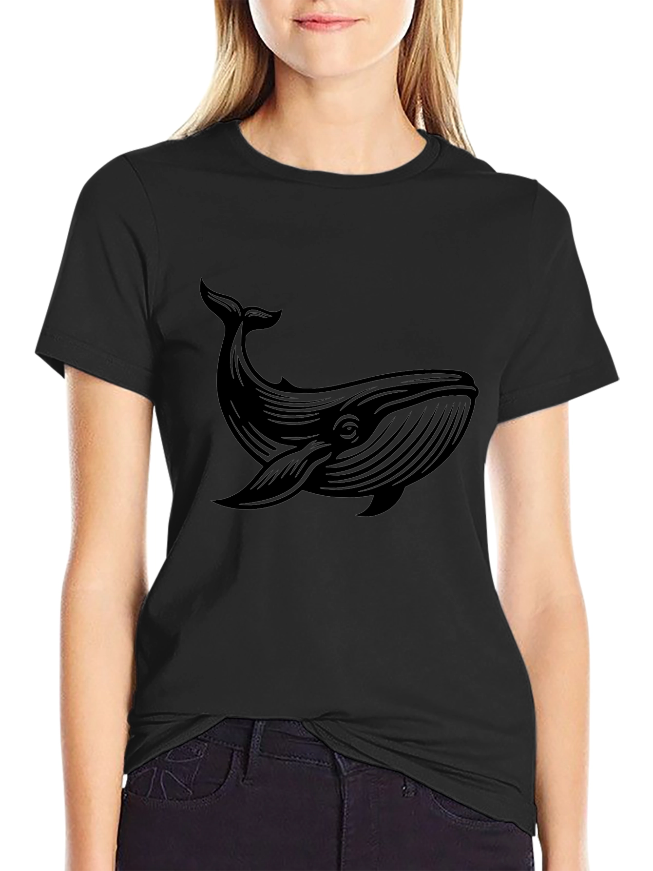 Black Whale Graphic Tee - Stylish Mens Casual Top