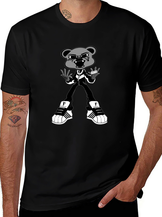 Gangster Bear Graphic T-Shirt