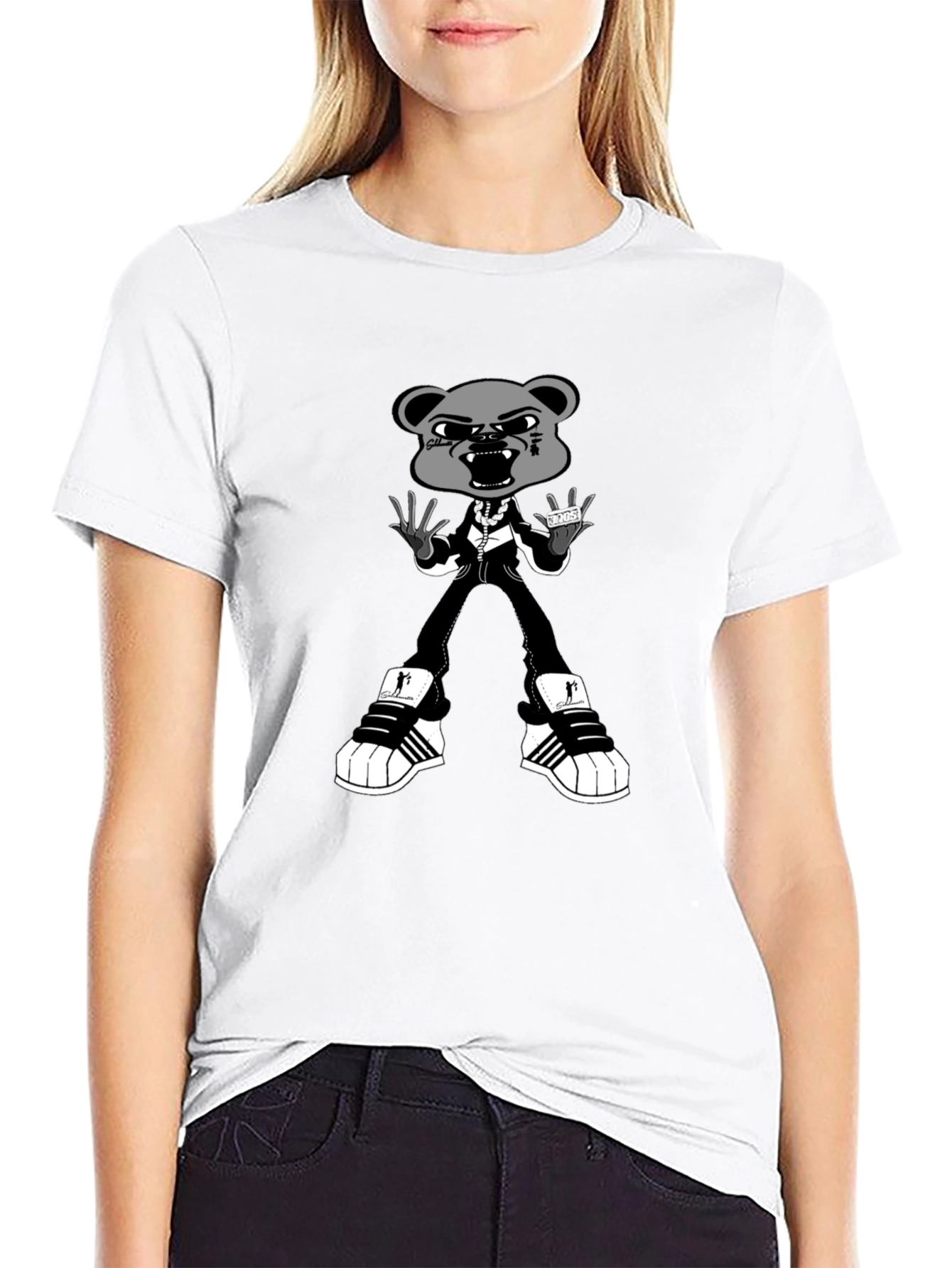 Gangster Bear Graphic T-Shirt