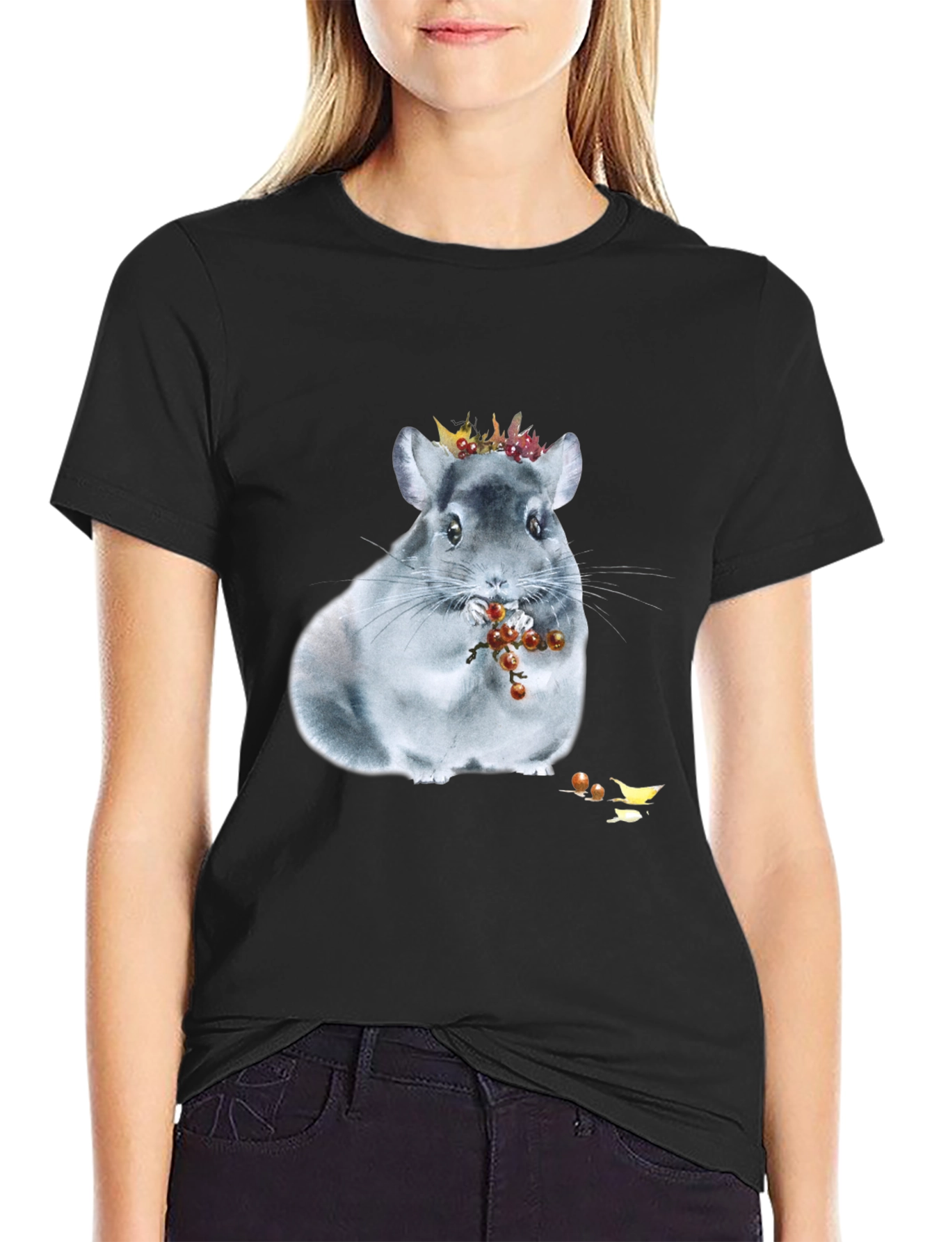 Chinchilla Crown T-Shirt - Cute Animal Graphic Tee