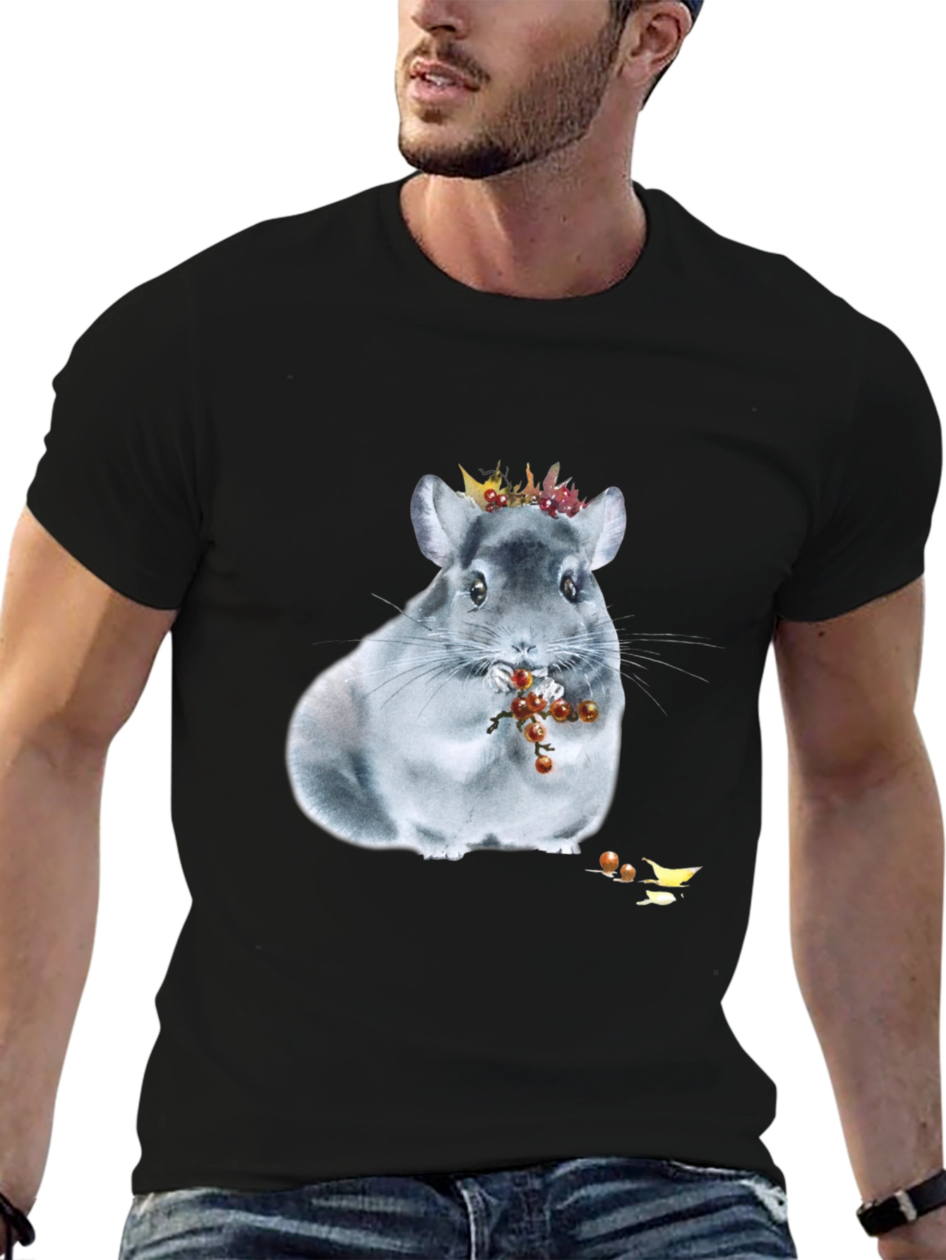 Chinchilla Crown T-Shirt - Cute Animal Graphic Tee