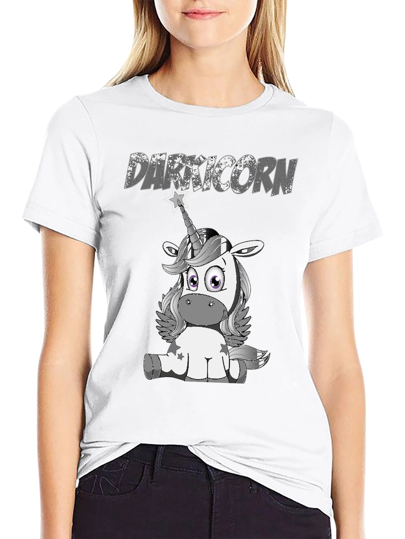 Dark Unicorn Graphic T-Shirt - Black