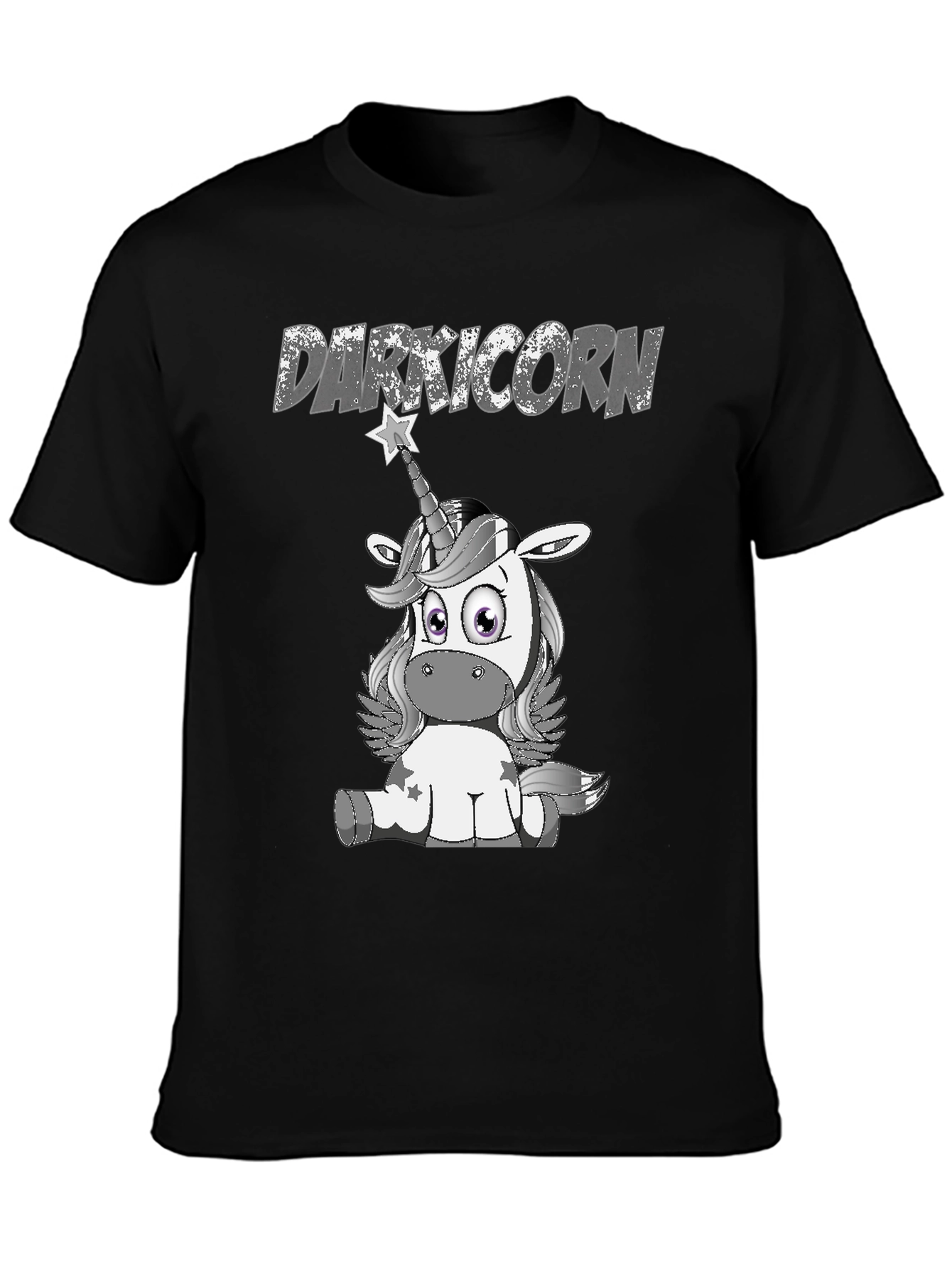 Dark Unicorn Graphic T-Shirt - Black