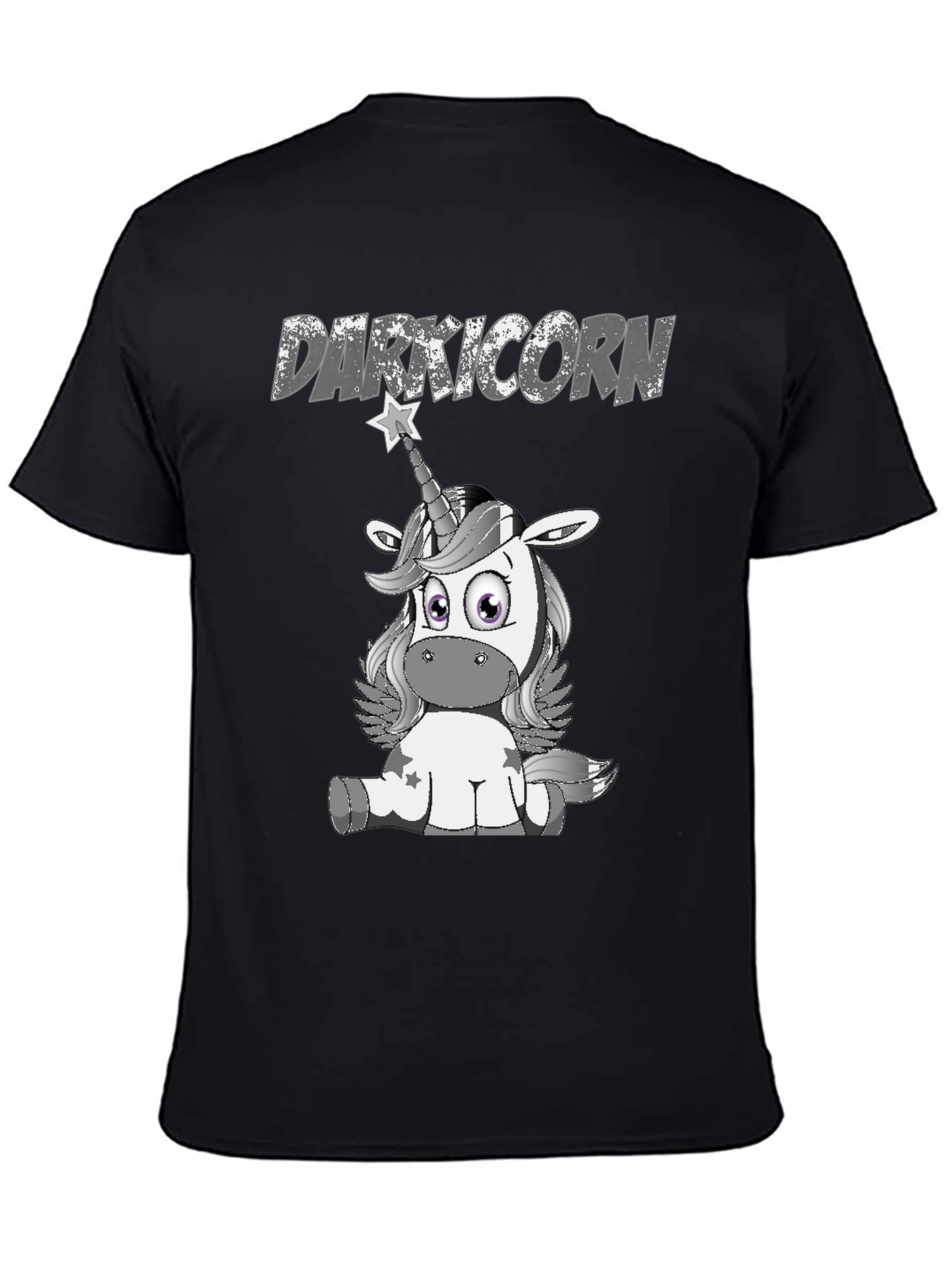 Dark Unicorn Graphic T-Shirt - Black