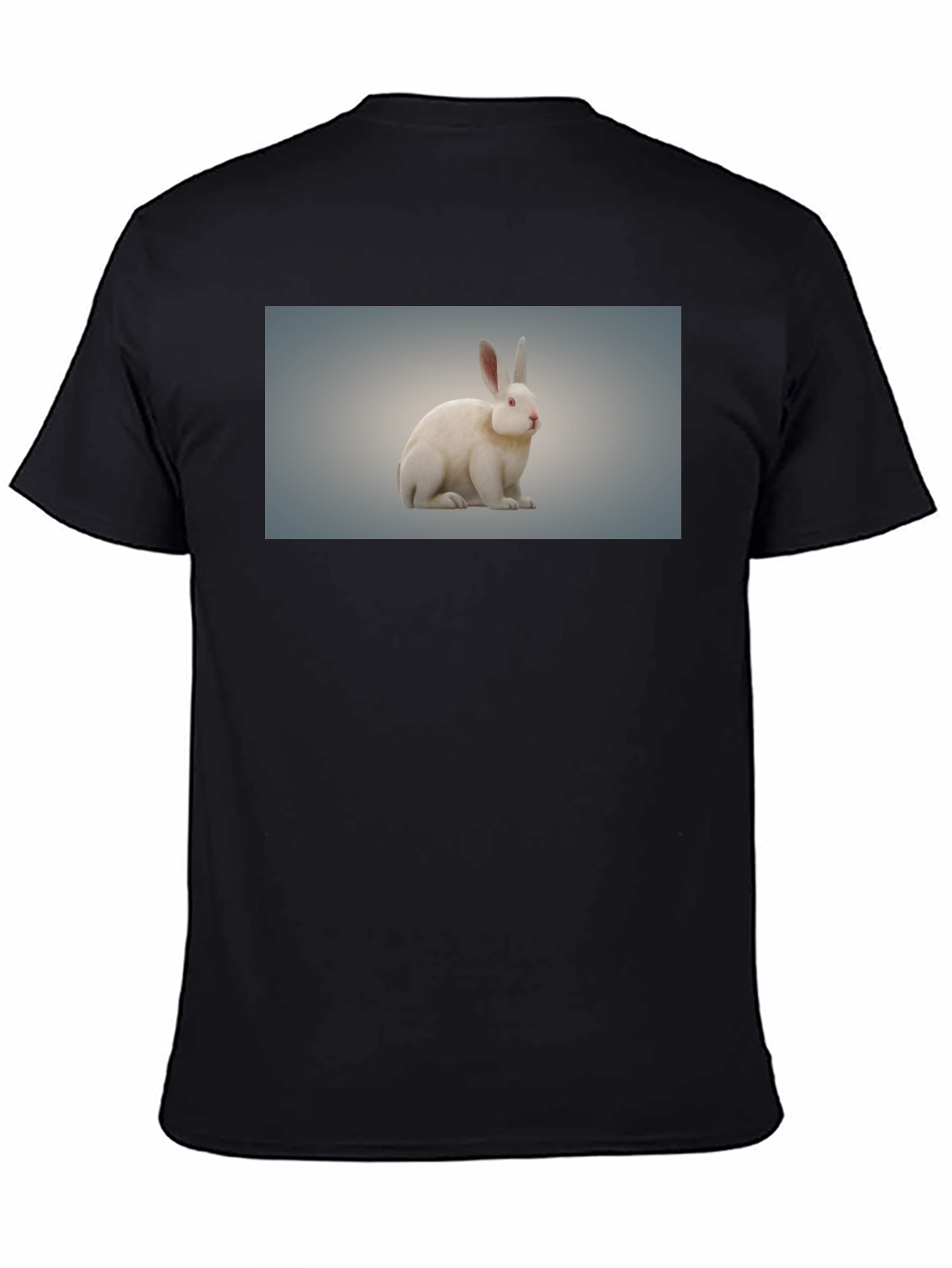 Rabbit Graphic Tee - Black Cotton Casual Wear