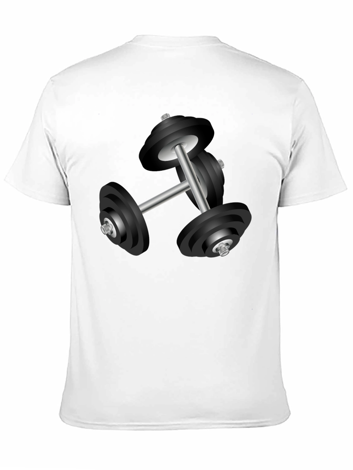 Workout Dumbbell Graphic T-Shirt - Black