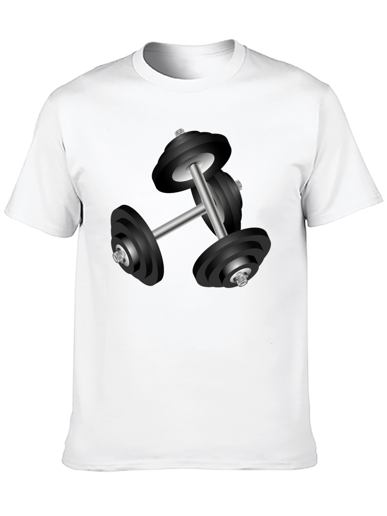 Workout Dumbbell Graphic T-Shirt - Black