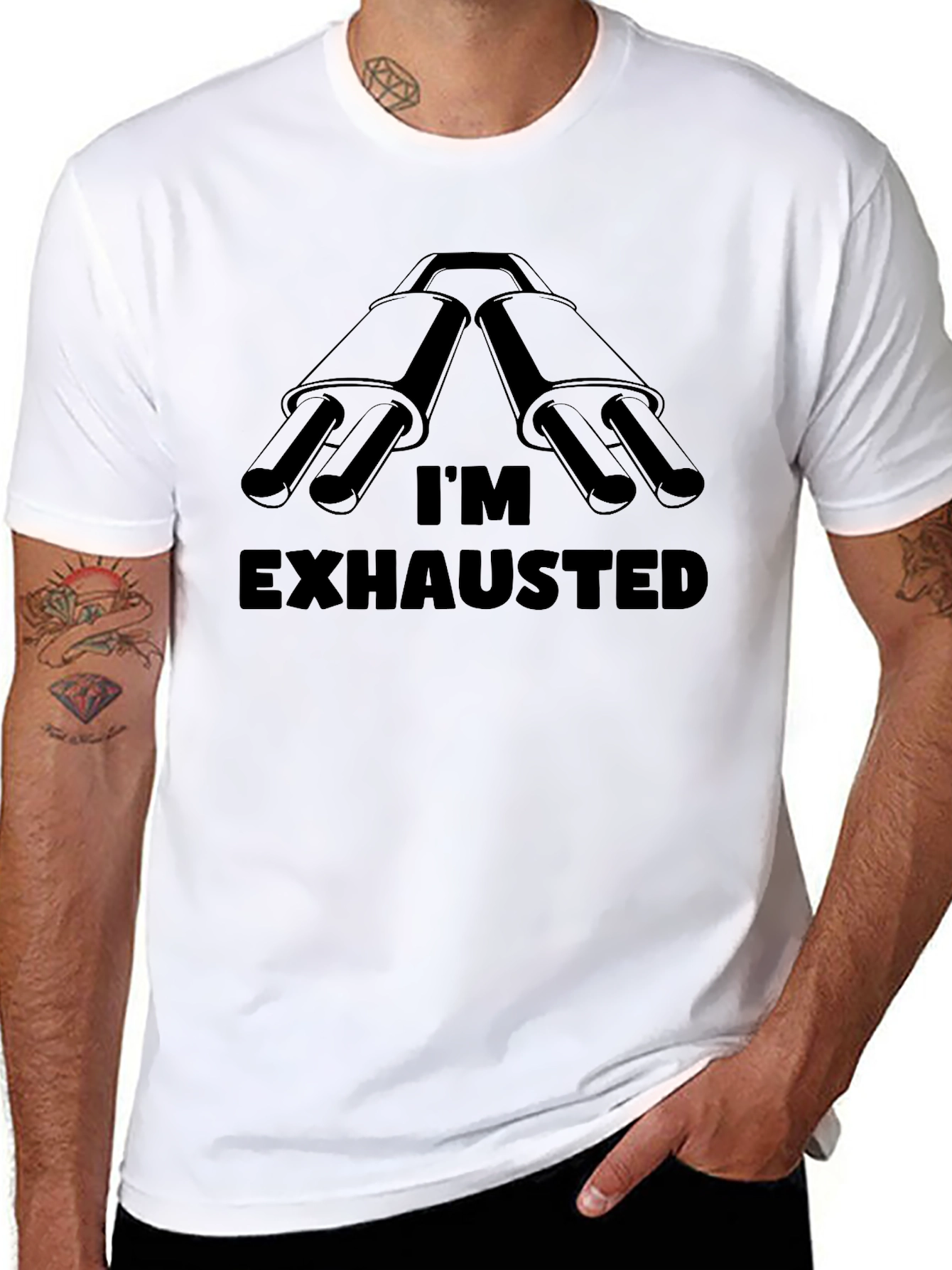 Im Exhausted T-Shirt - Funny Car Lover Tee