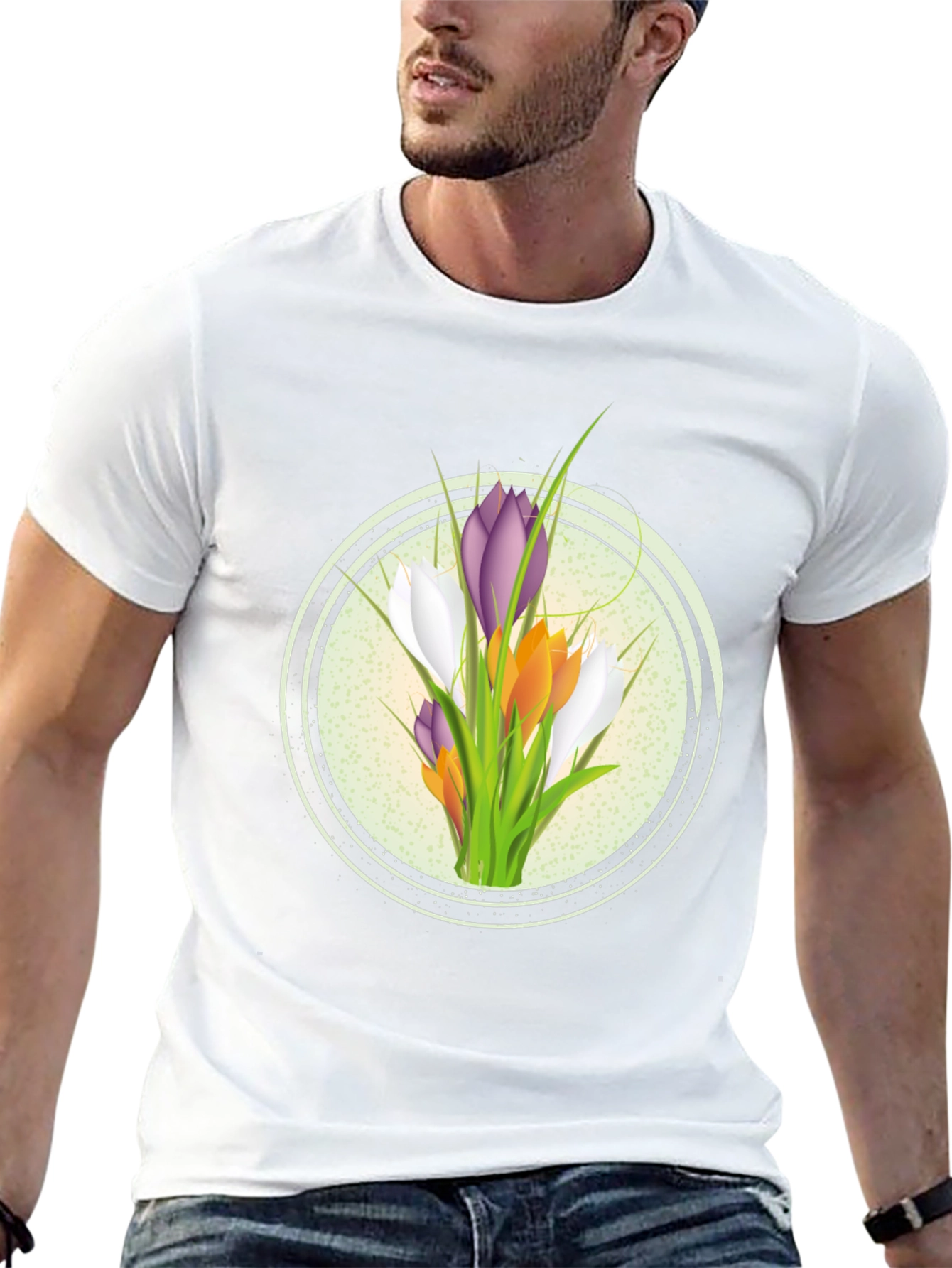 Floral Graphic Black T-Shirt