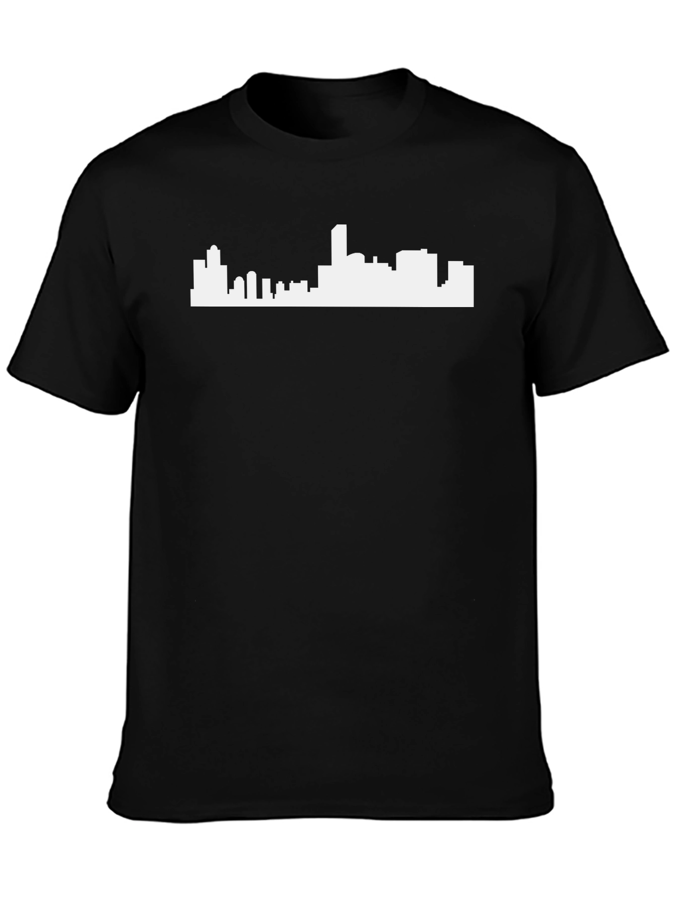 Cityscape Silhouette Graphic Tee - Mens Black T-Shirt