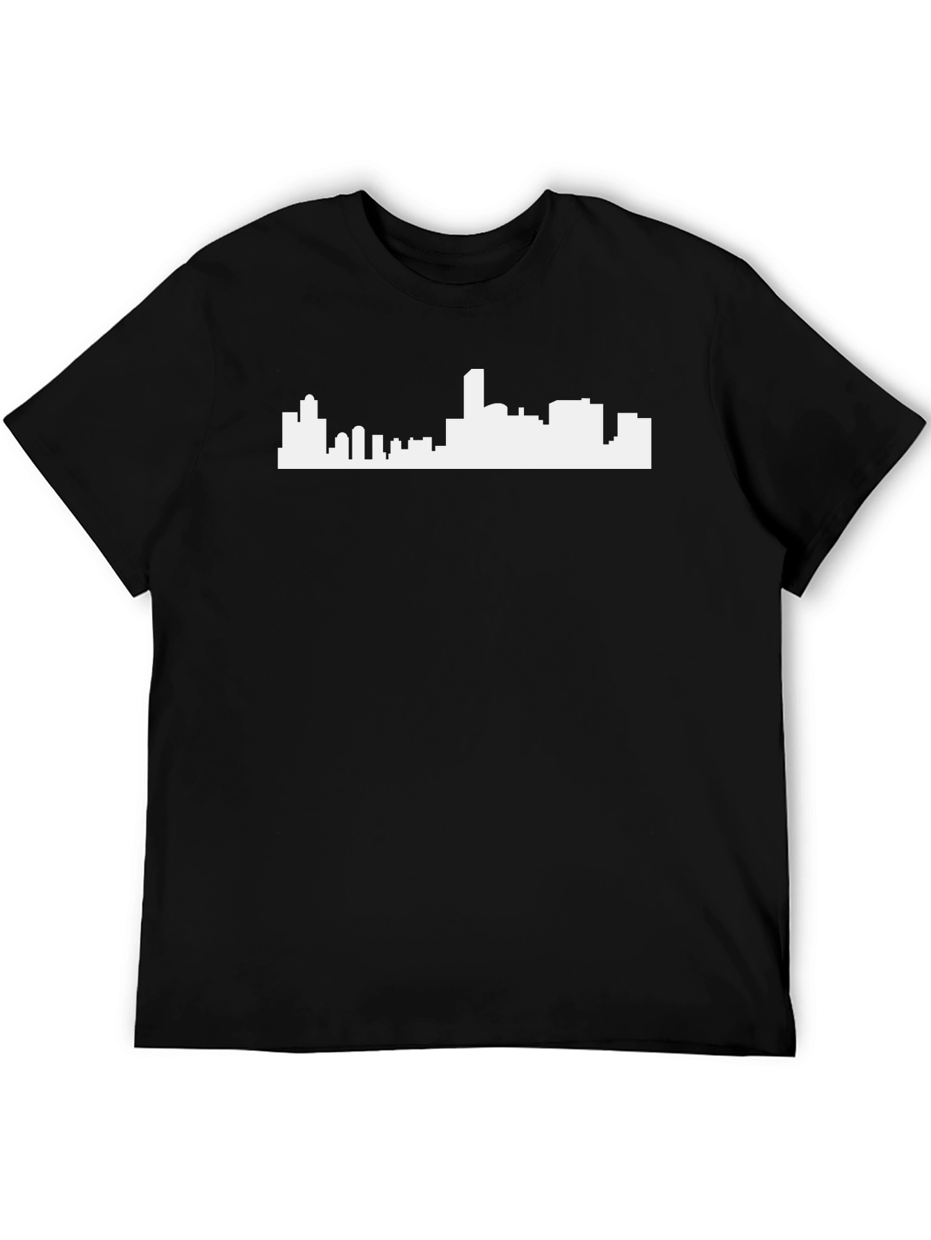 Cityscape Silhouette Graphic Tee - Mens Black T-Shirt