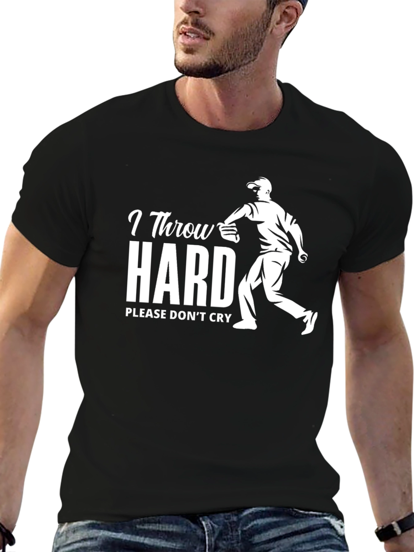 I Throw Hard Funny Baseball T-Shirt
