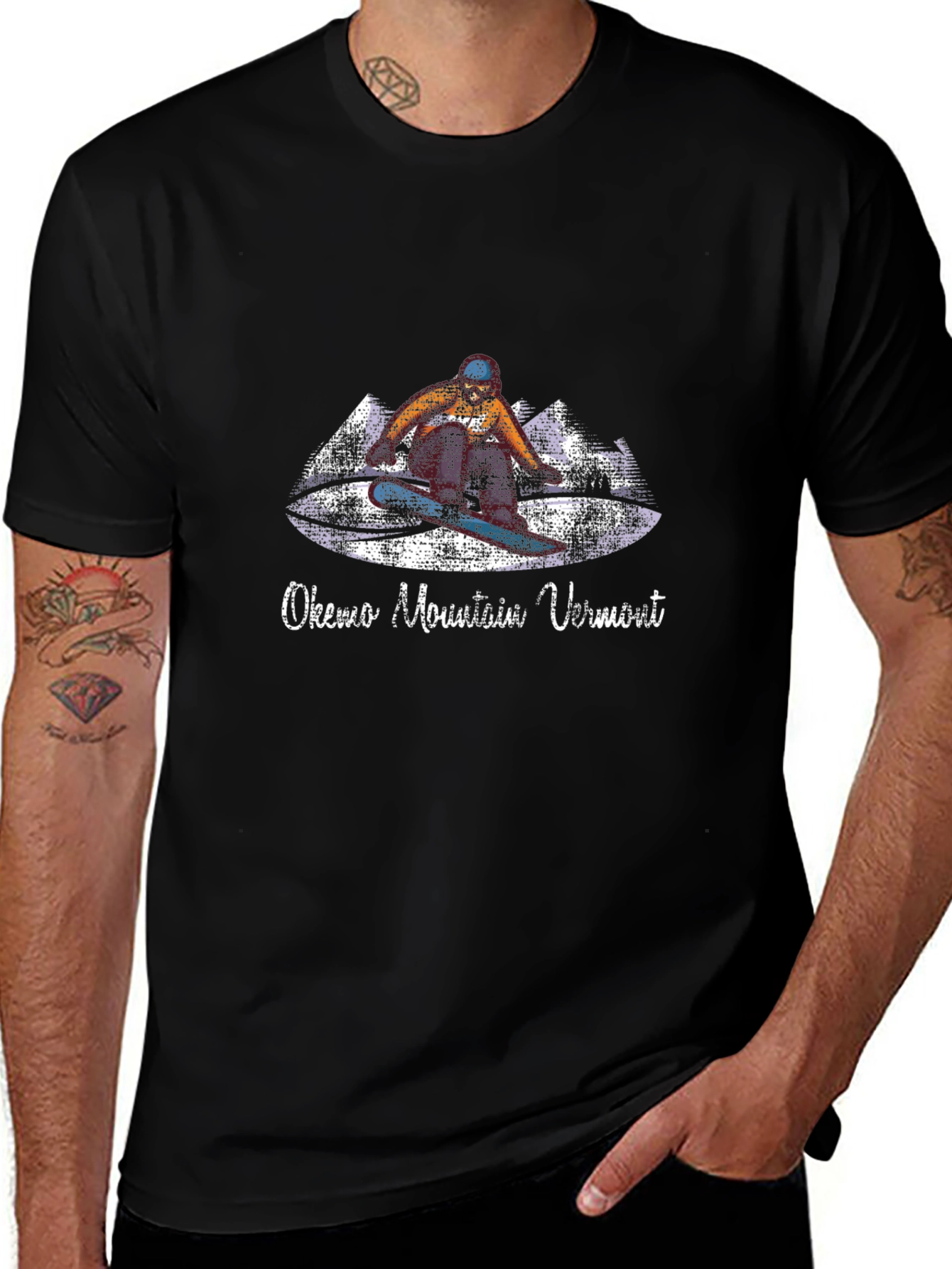 Okemo Mountain Vermont Snowboarder Graphic Tee