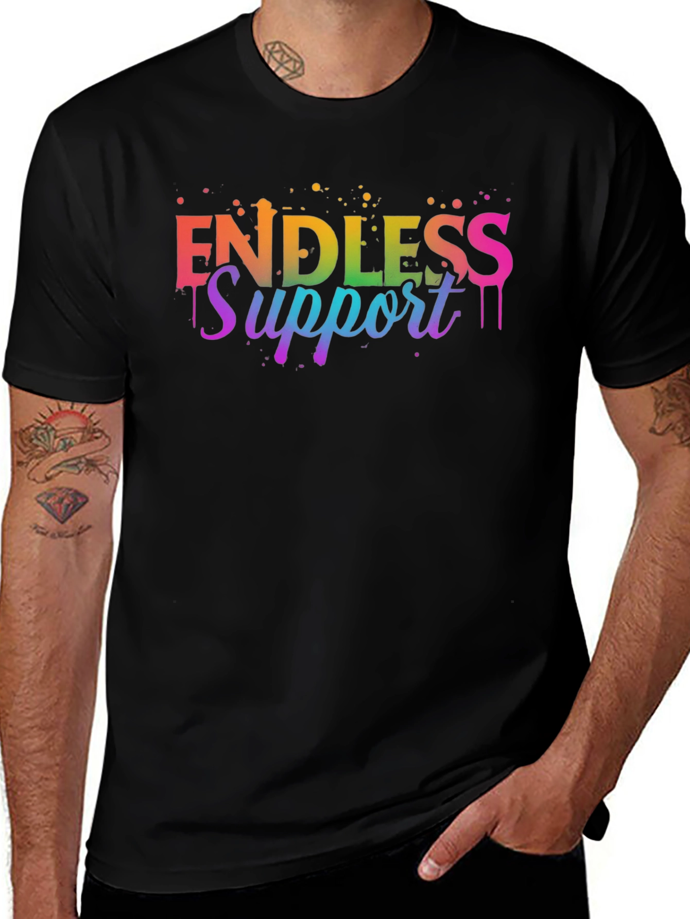 Endless Support Rainbow Graphic Tee