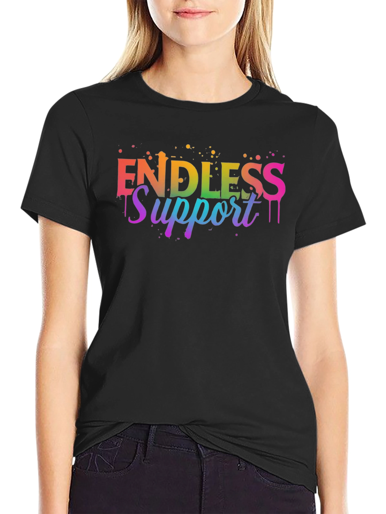 Endless Support Rainbow Graphic Tee