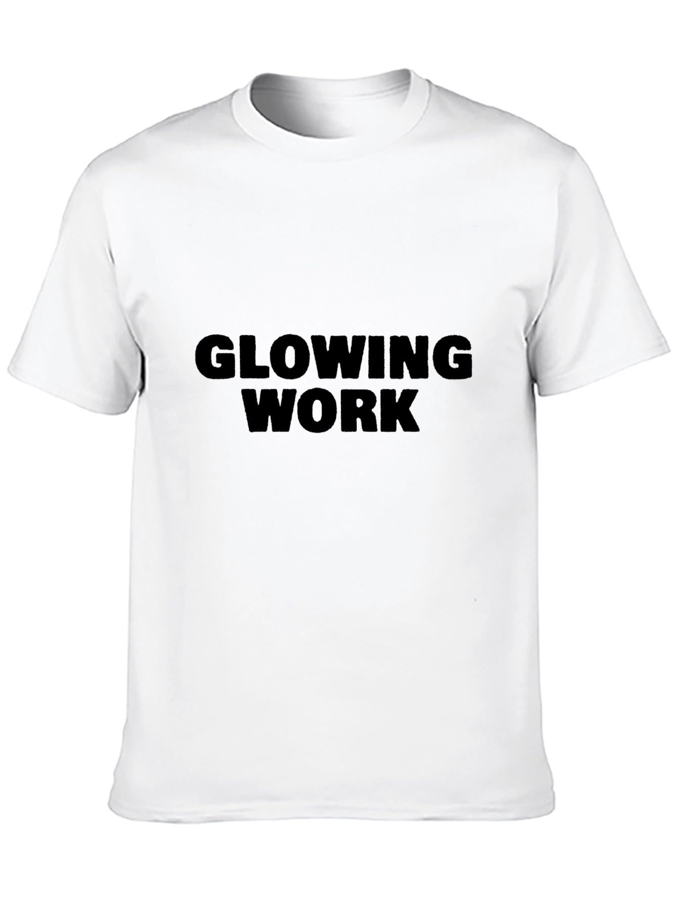 Glowing Work Crew Neck T-Shirt - Black
