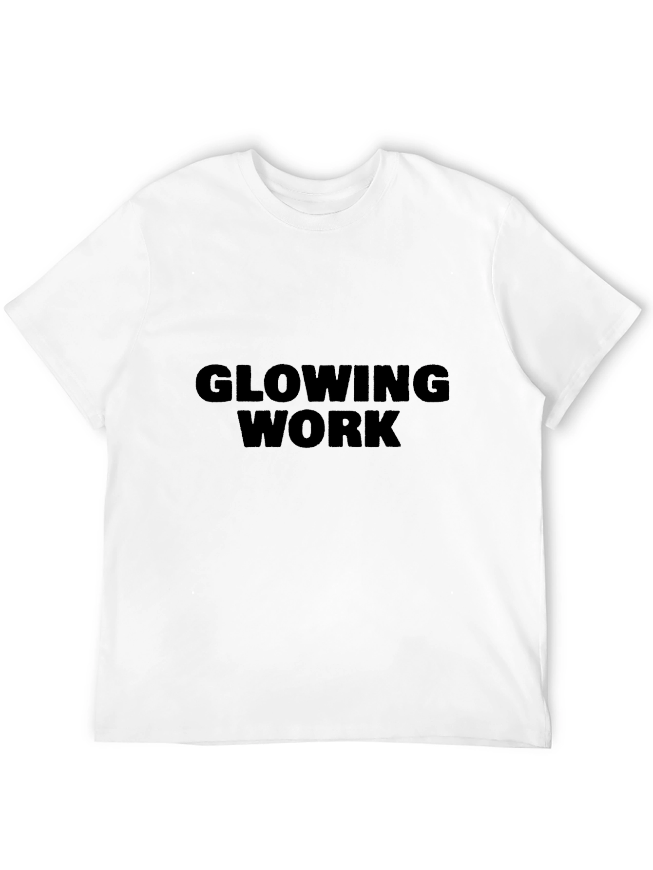 Glowing Work Crew Neck T-Shirt - Black