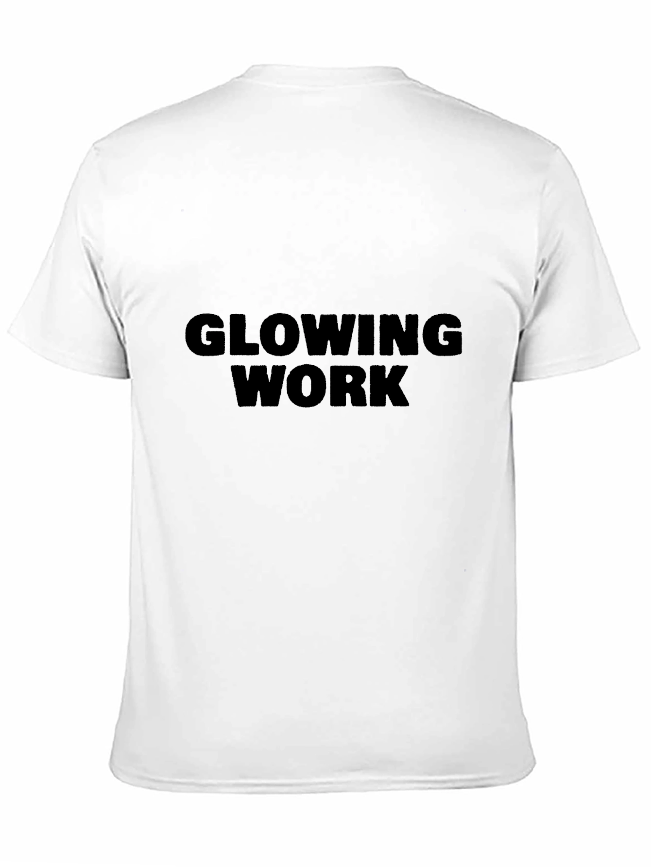 Glowing Work Crew Neck T-Shirt - Black