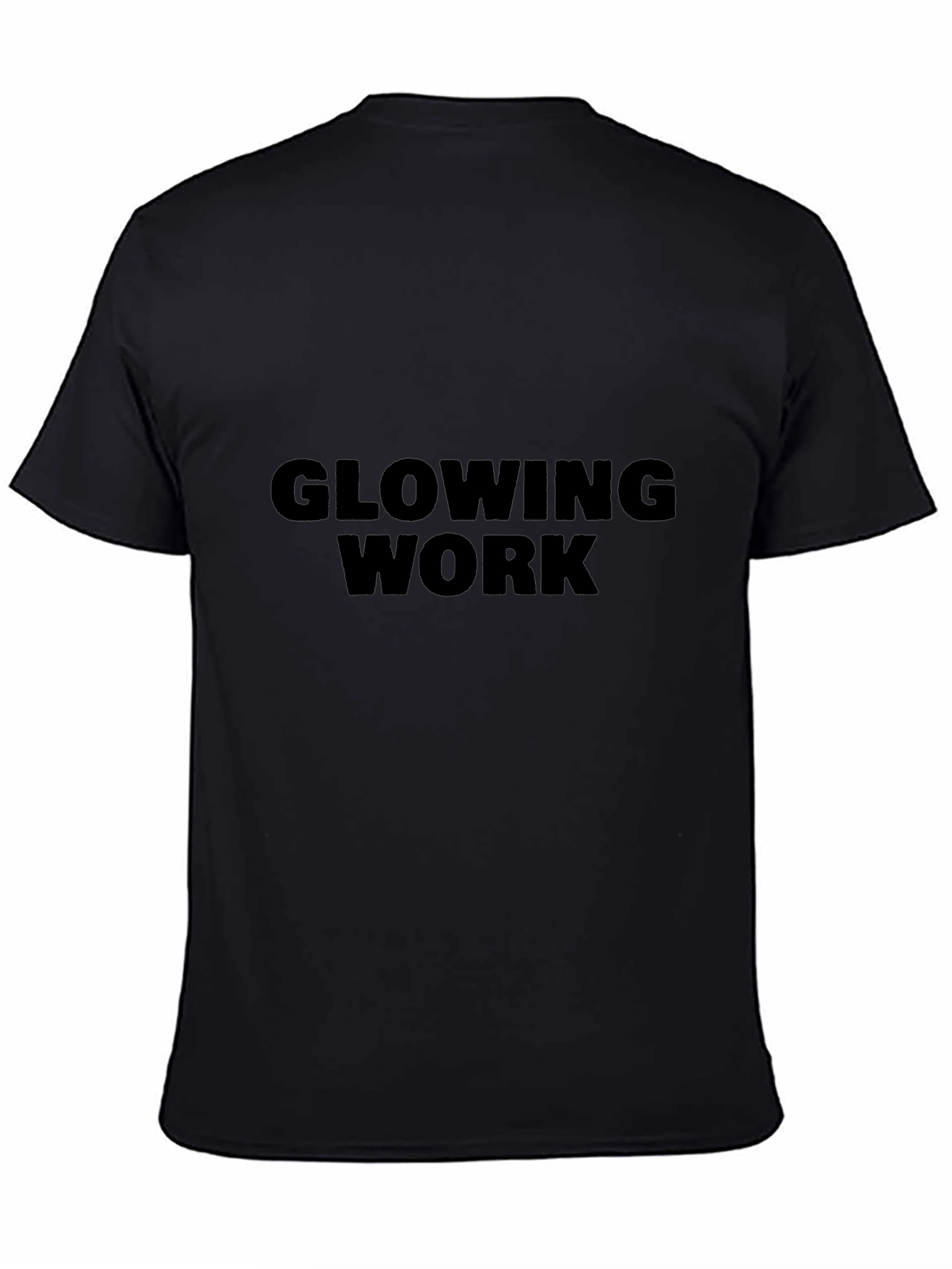 Glowing Work Crew Neck T-Shirt - Black