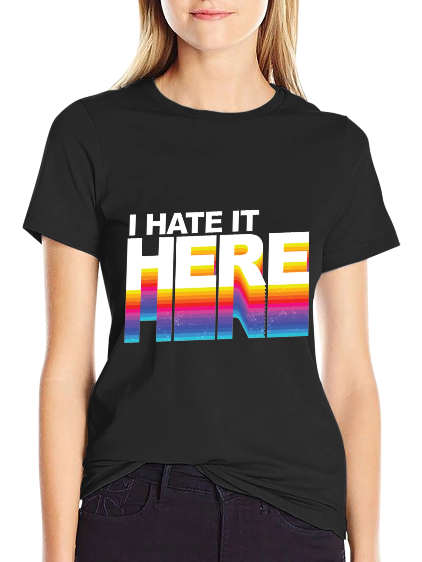 I Hate It Here Graphic Tee - Retro Design
