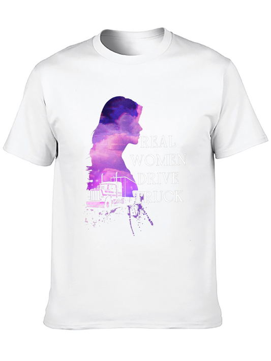 Real Women Drive Truck Graphic Tee
