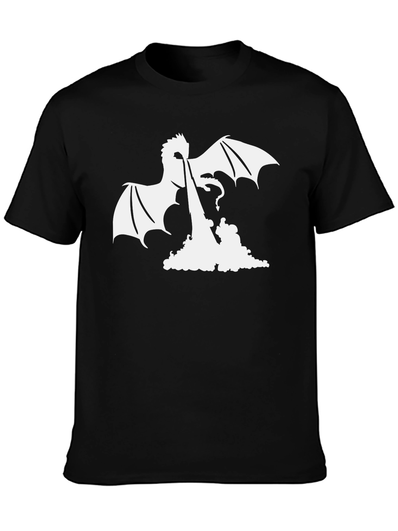 Dragon Fire Graphic Tee - Black