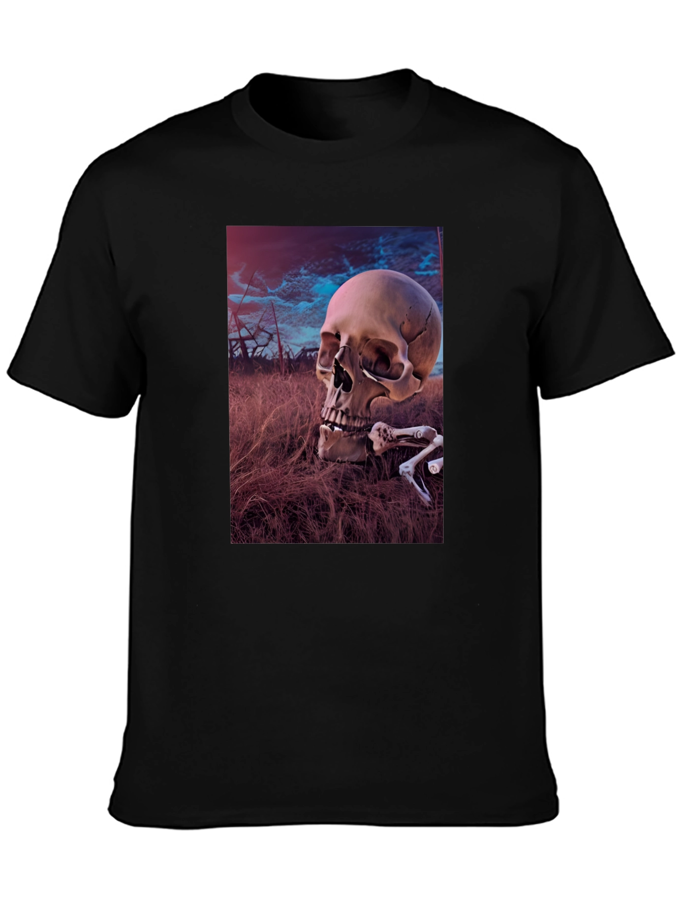 Skull & Bones Graphic Tee - Edgy Dark Aesthetic
