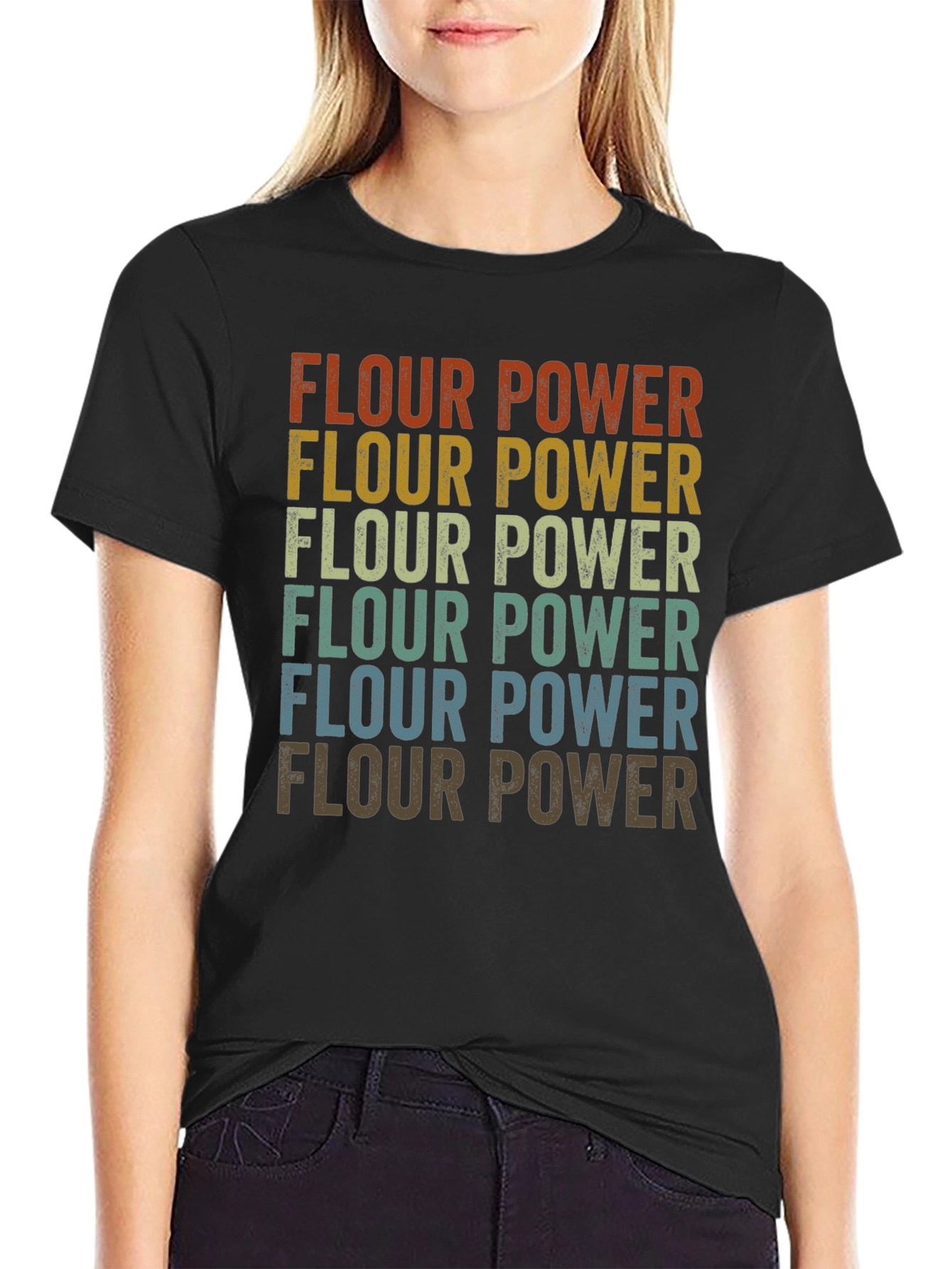 Flour Power Retro Graphic Tee