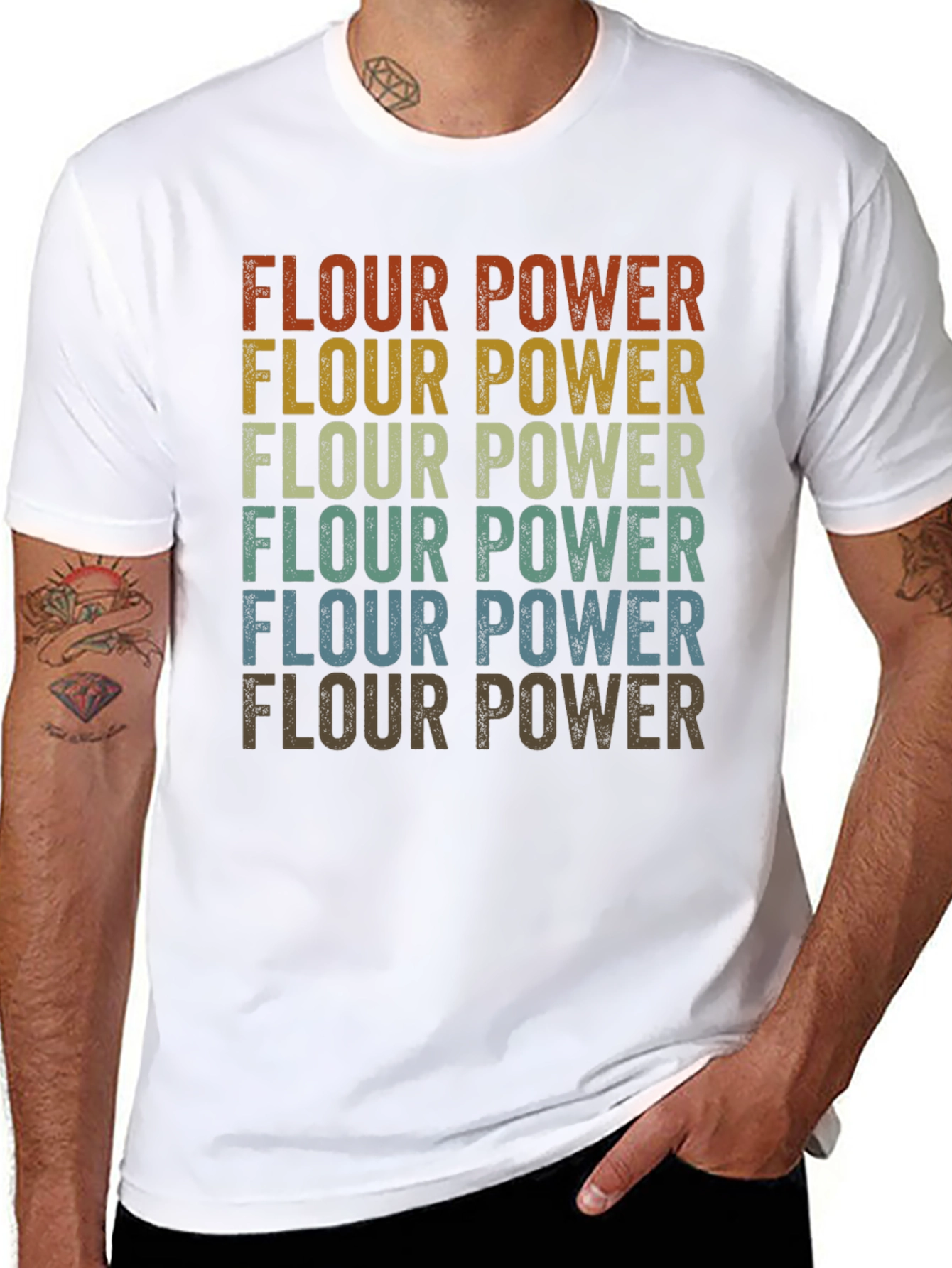 Flour Power Retro Graphic Tee