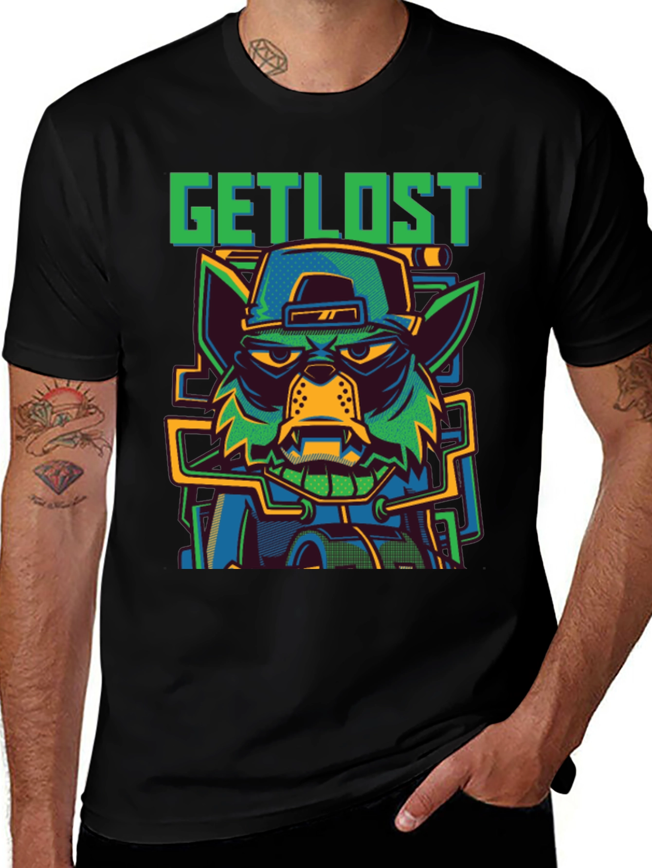 Get Lost Wolf Graphic T-Shirt