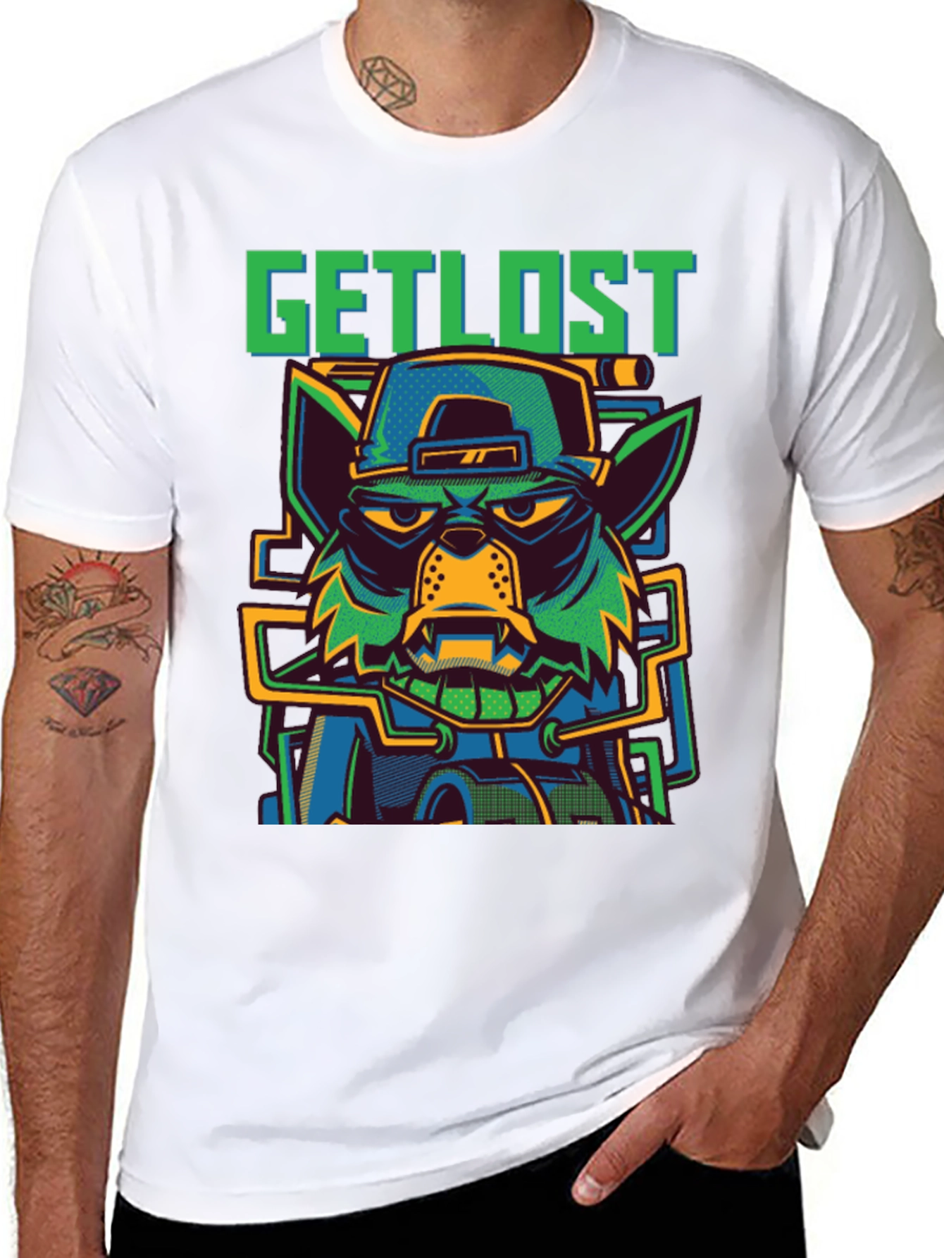 Get Lost Wolf Graphic T-Shirt