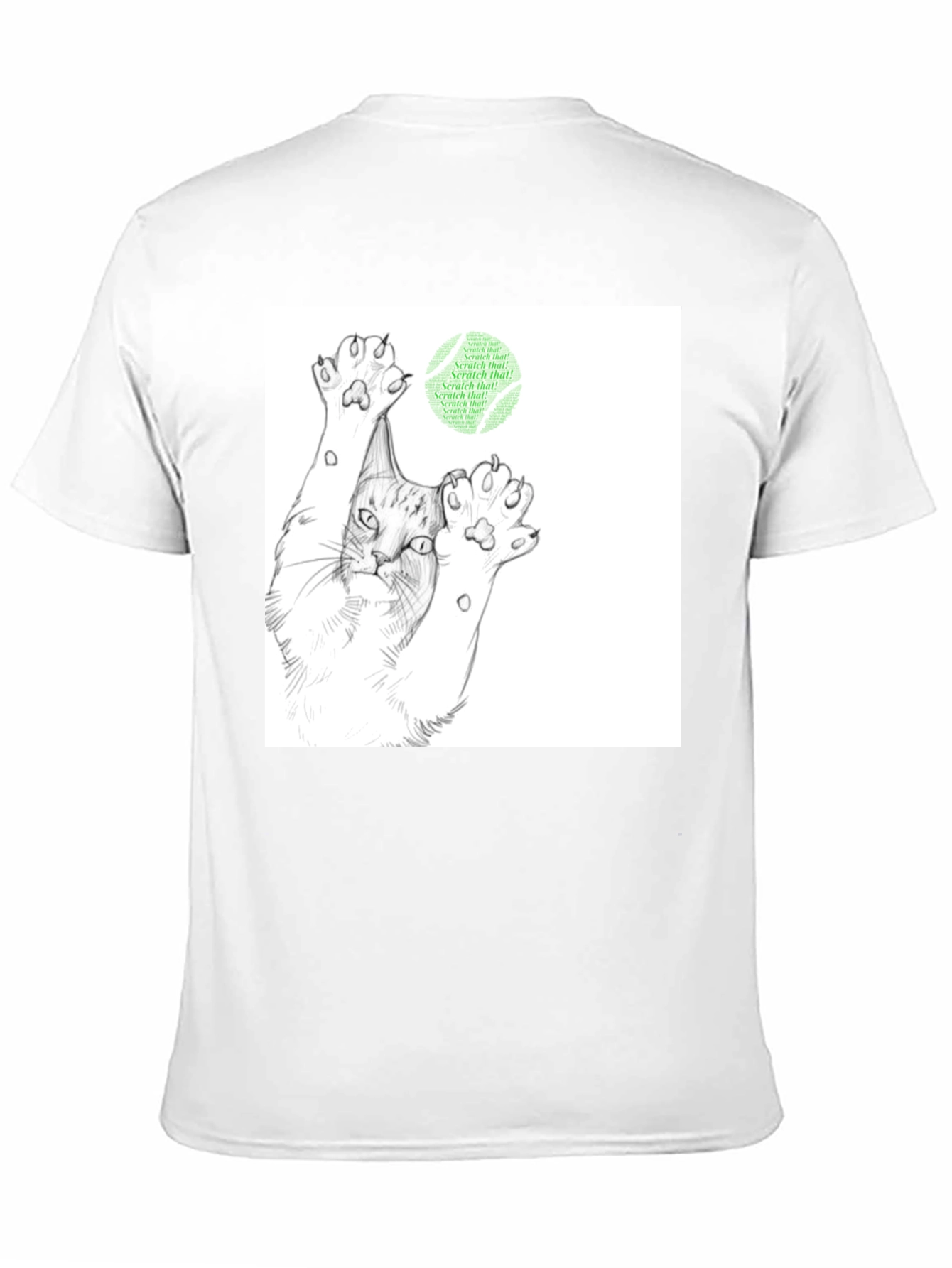 Scratch That Cat Tee - Black Cotton Comfort