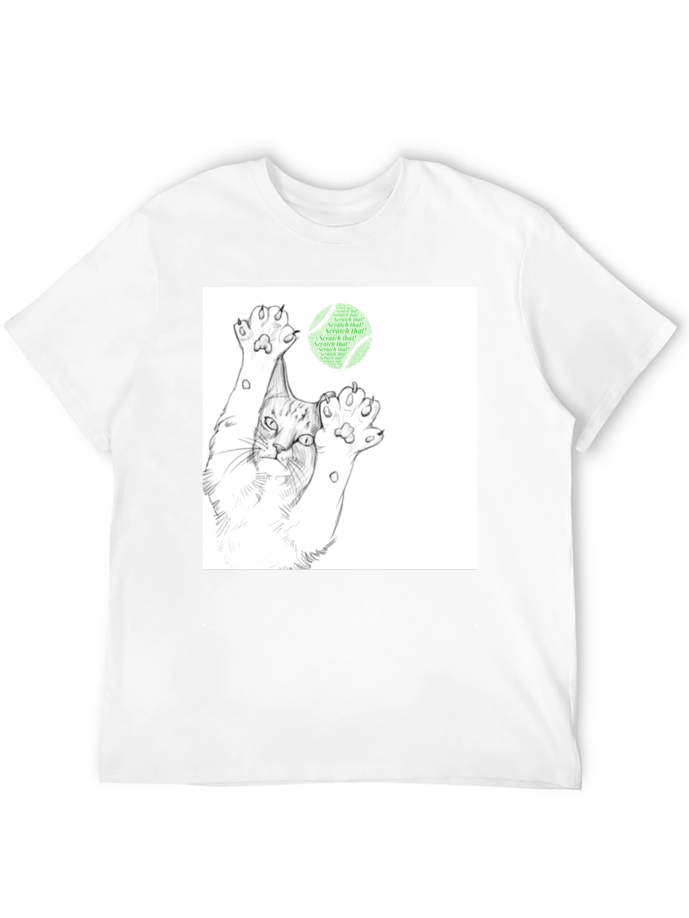 Scratch That Cat Tee - Black Cotton Comfort