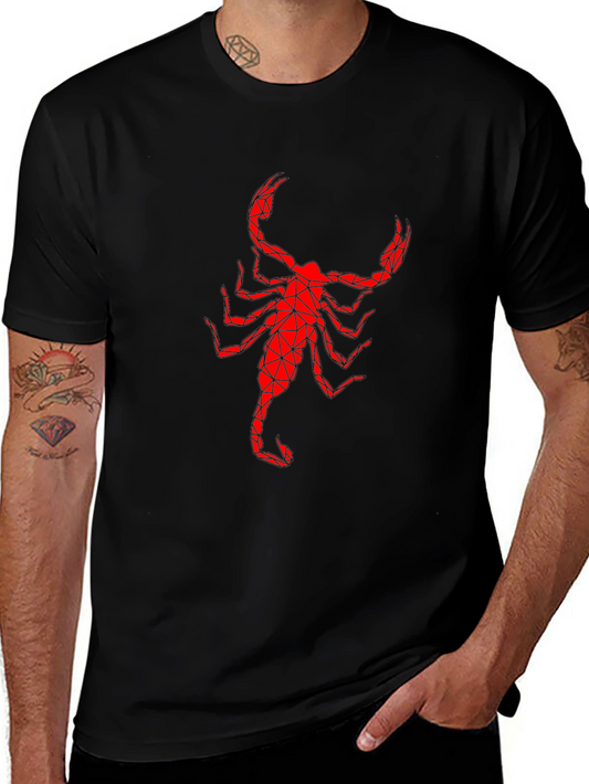Geometric Scorpion Graphic Print T-Shirt