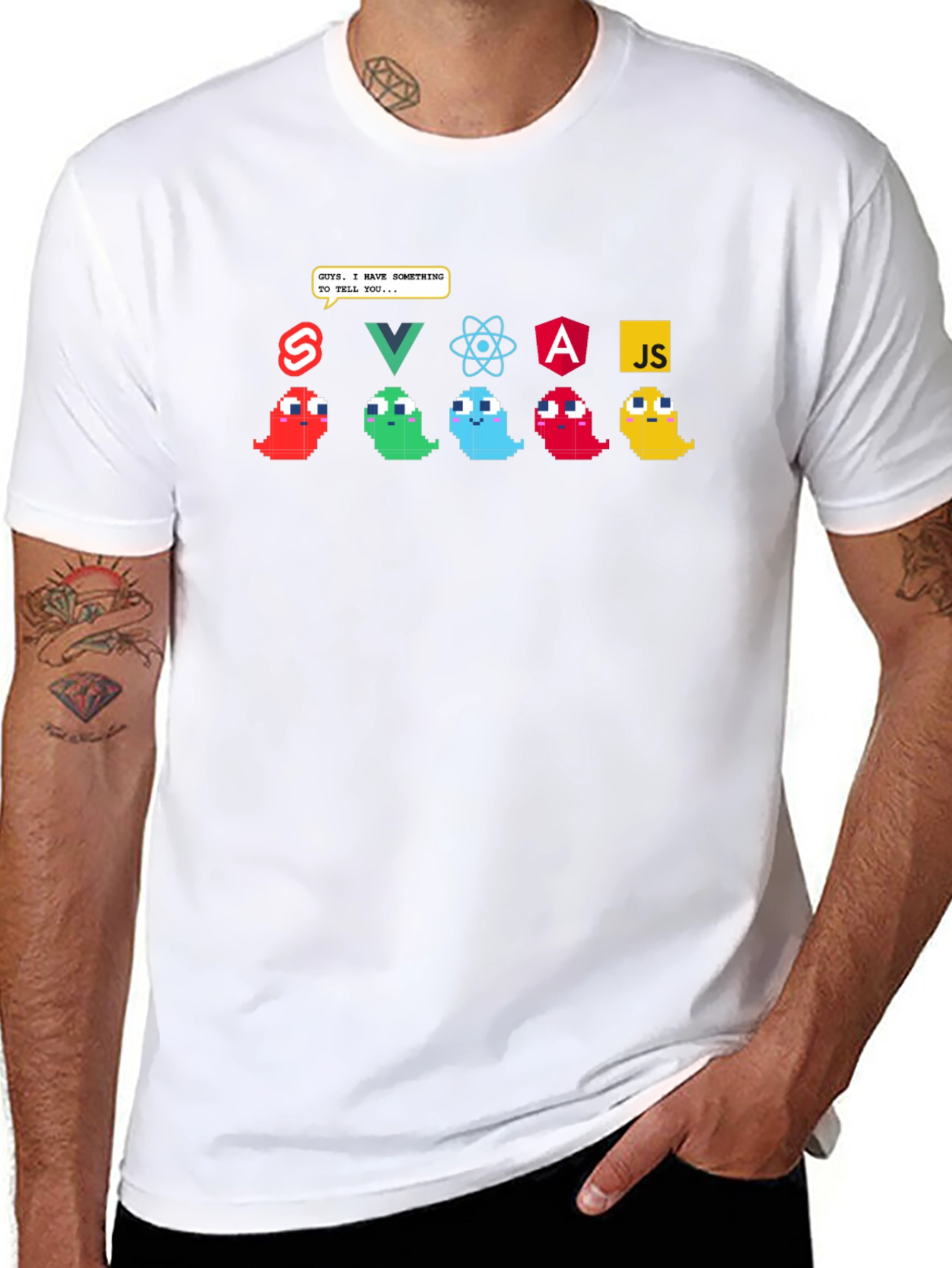Developer Humor Tee - Programming Language Ghosts