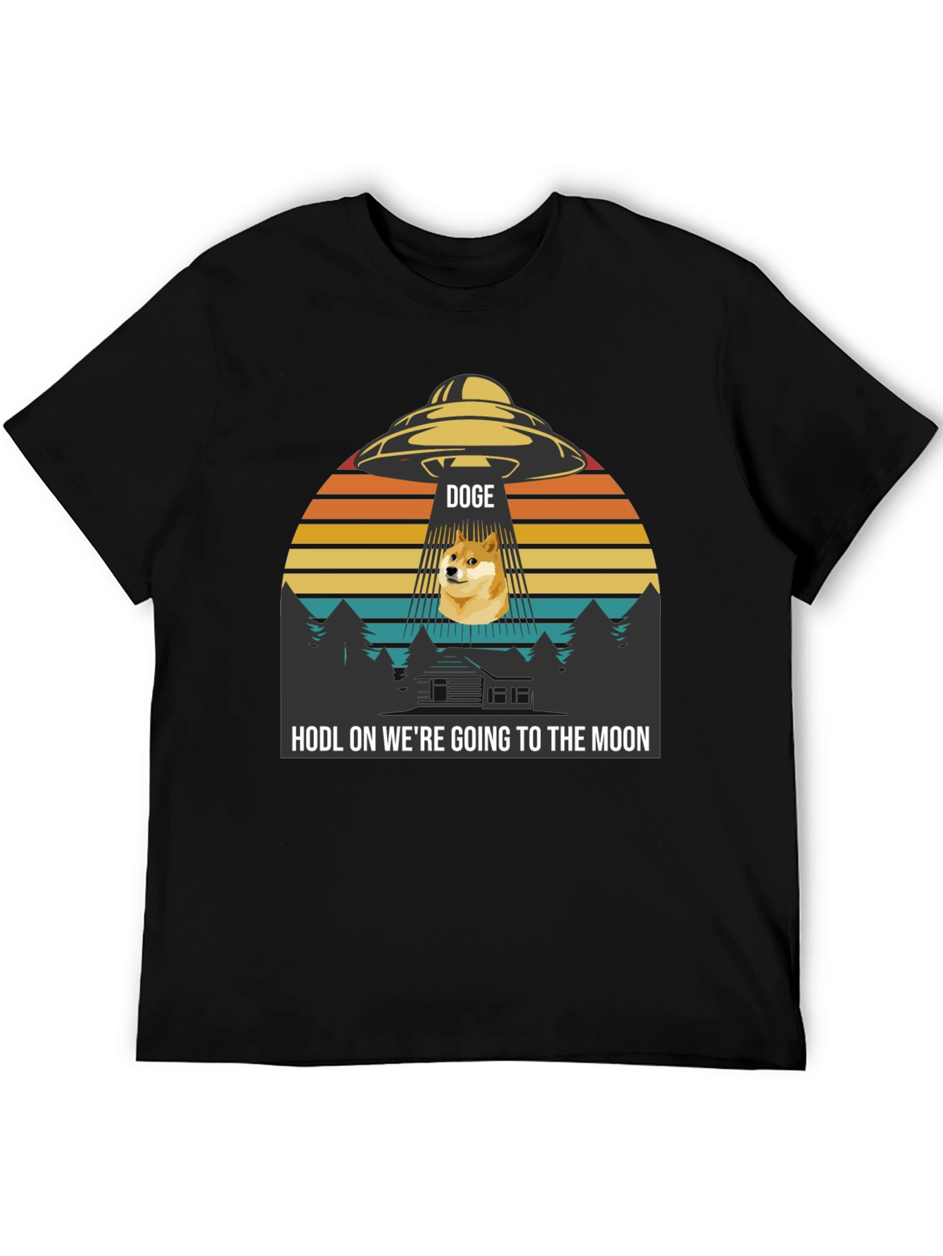 Doge UFO HODL to the Moon T-Shirt