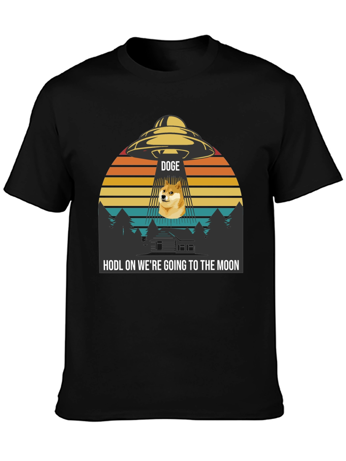 Doge UFO HODL to the Moon T-Shirt
