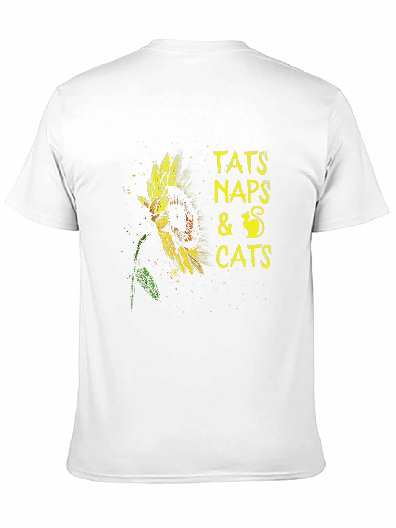 Tats Naps & Cats Sunflower Graphic T-Shirt