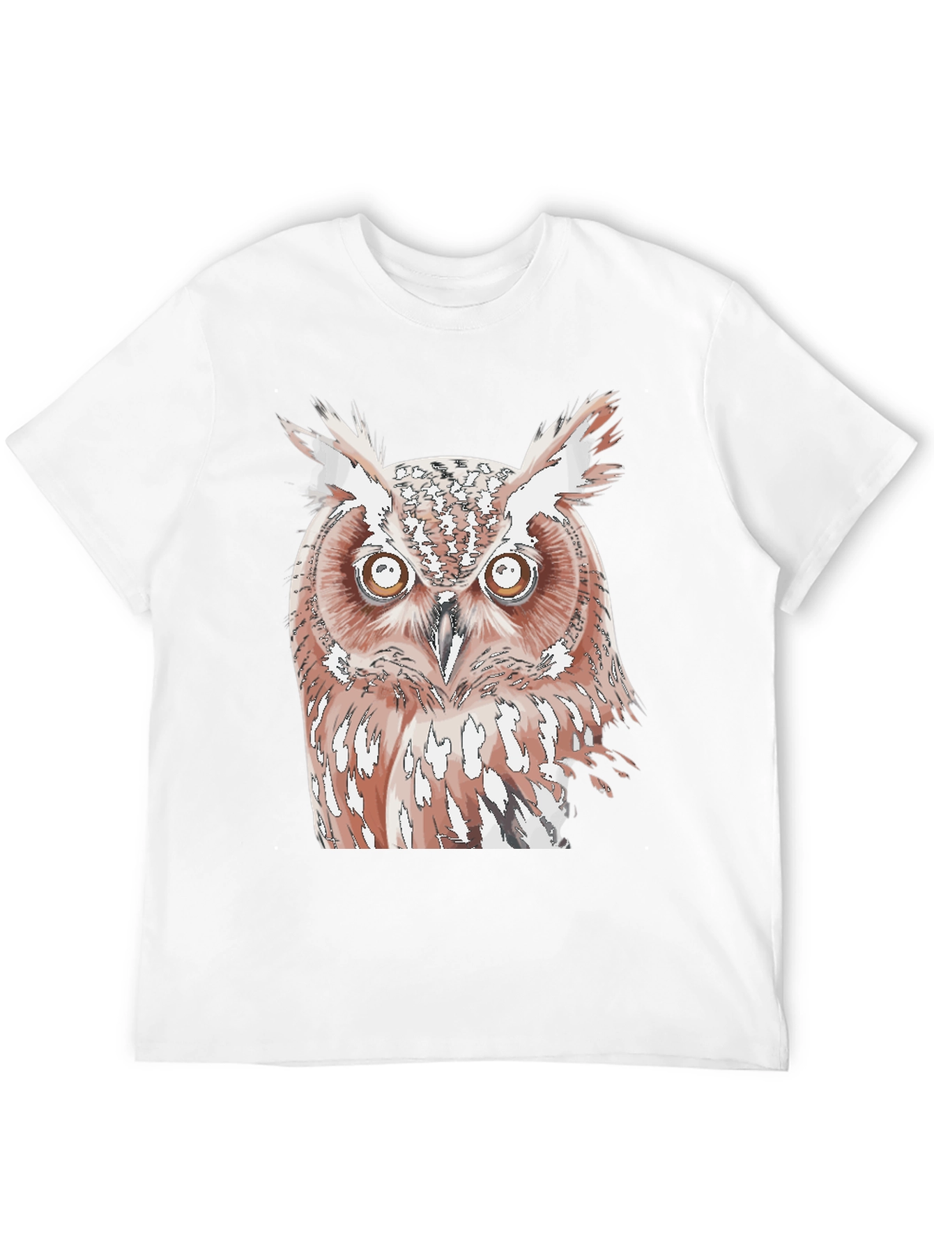Owl Graphic Print Black T-Shirt