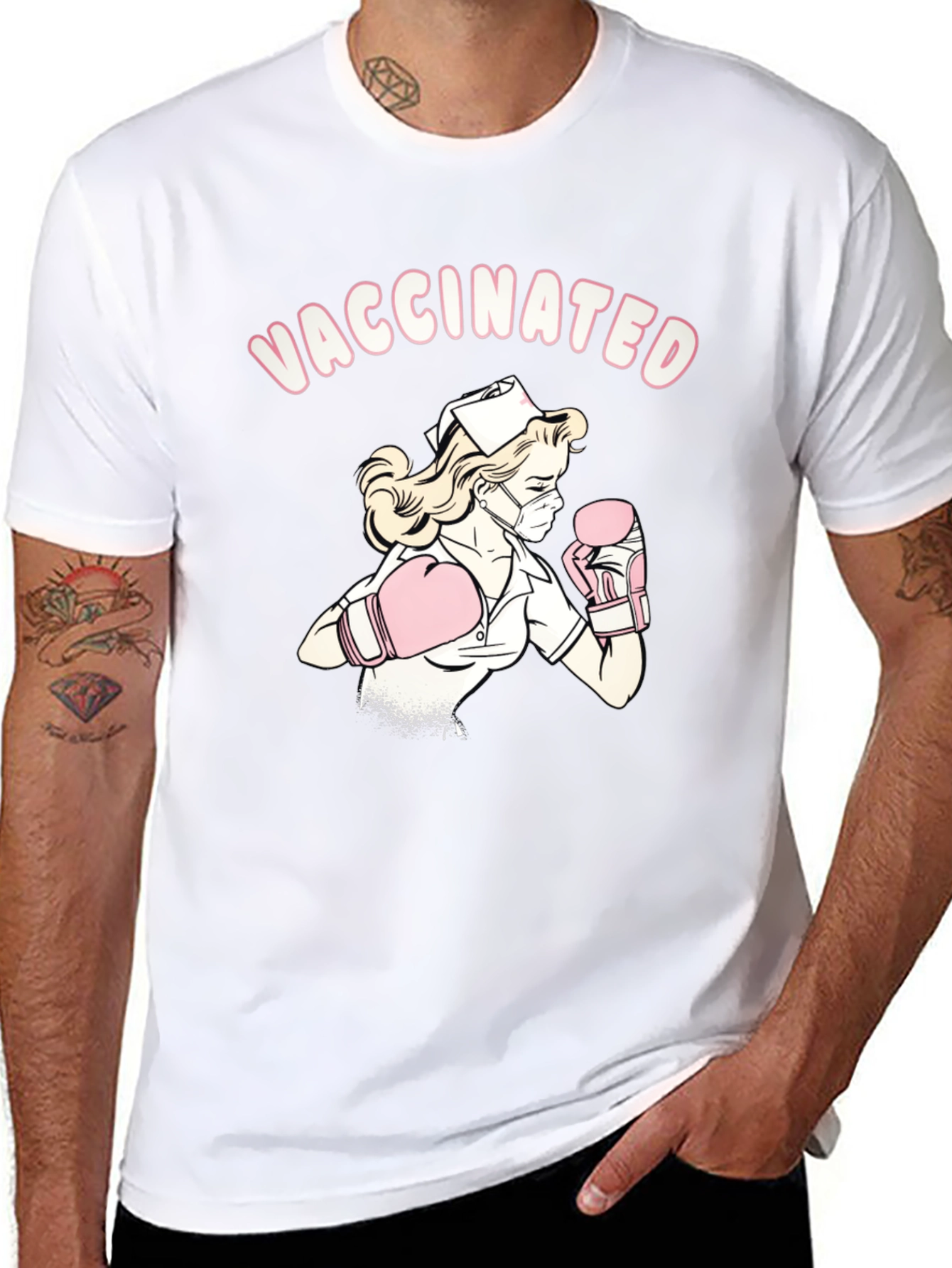 Vaccinated Nurse Boxing T-Shirt