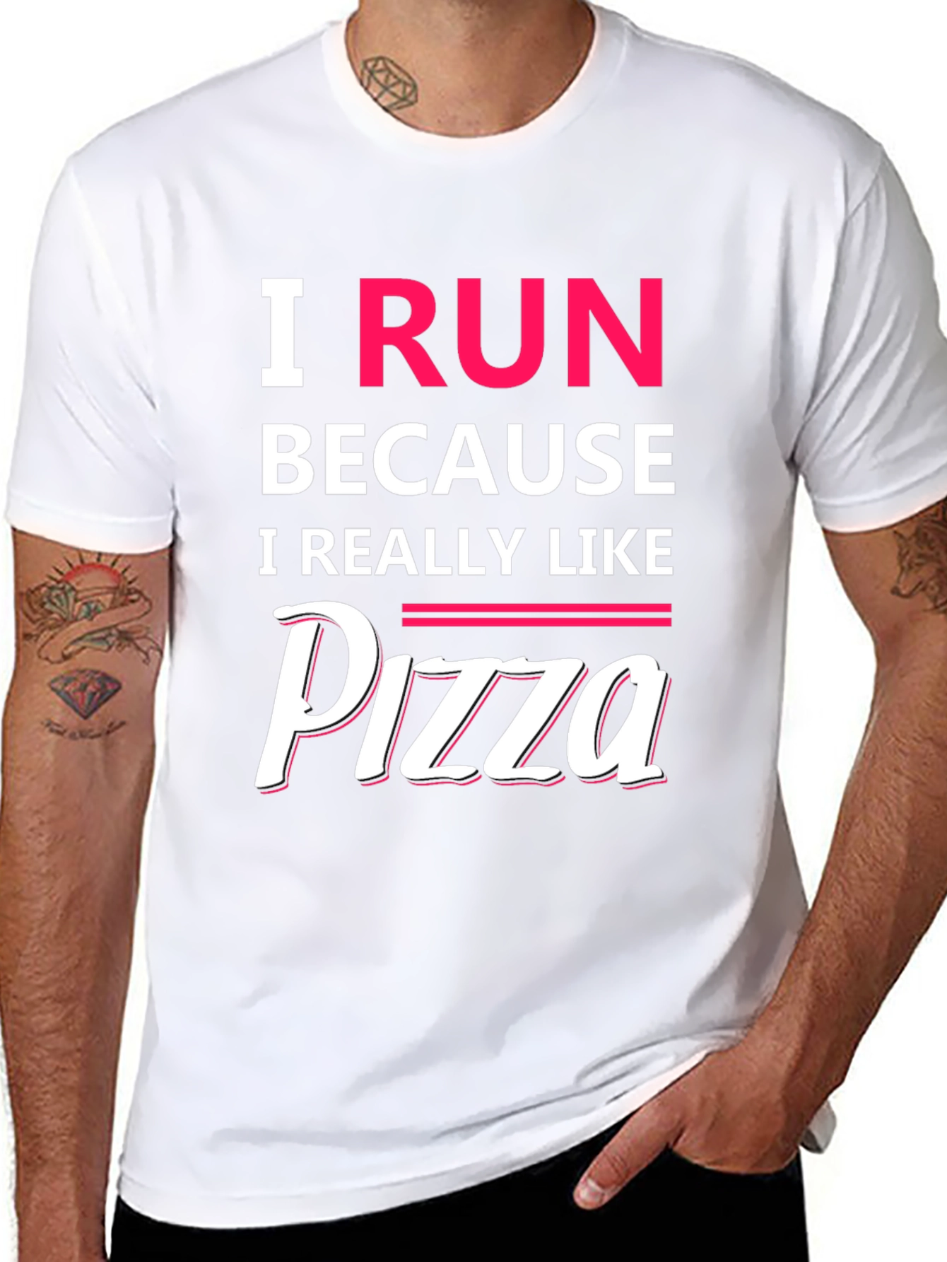 I Run Because I Like Pizza T-Shirt
