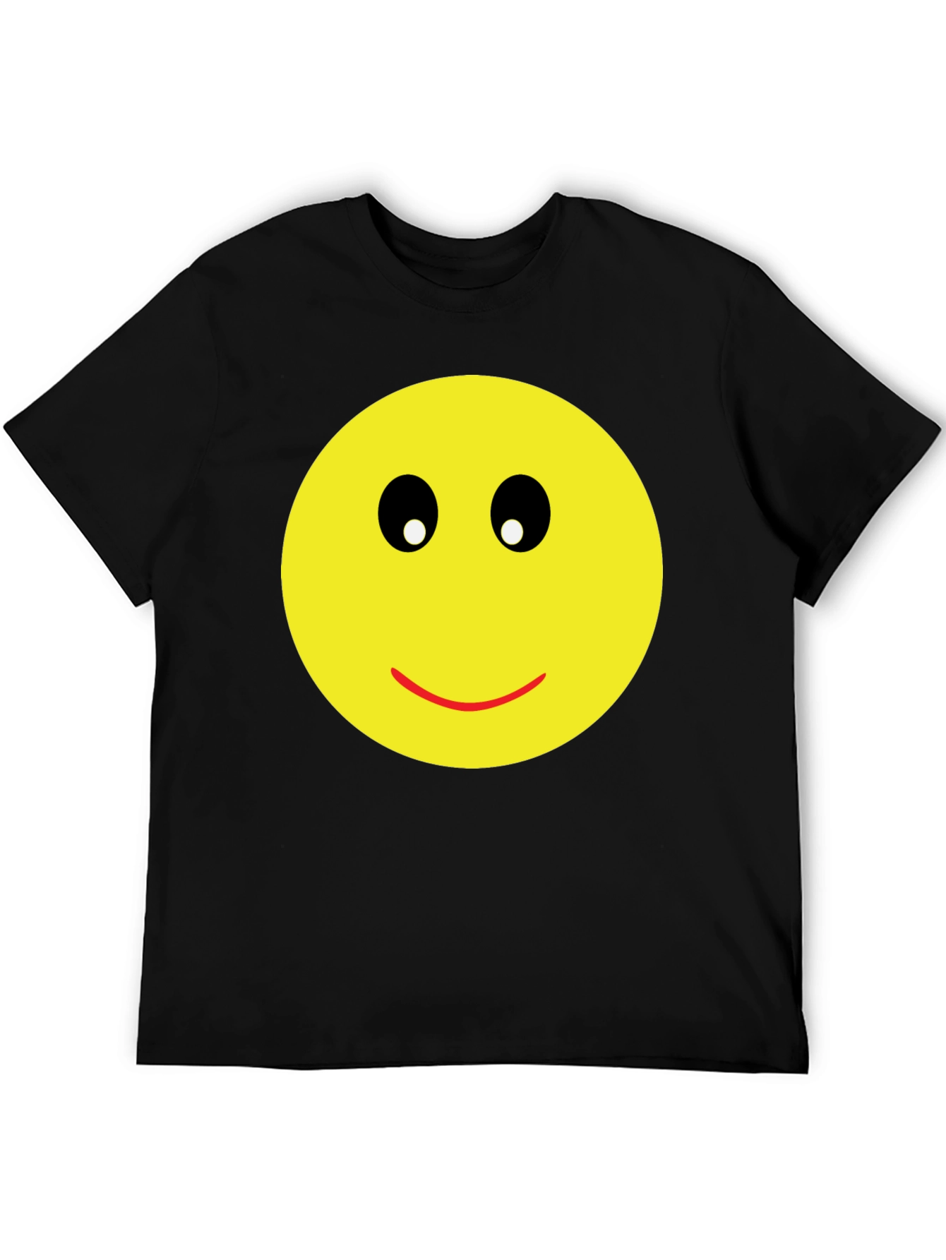 Smiley Face Graphic Black T-Shirt