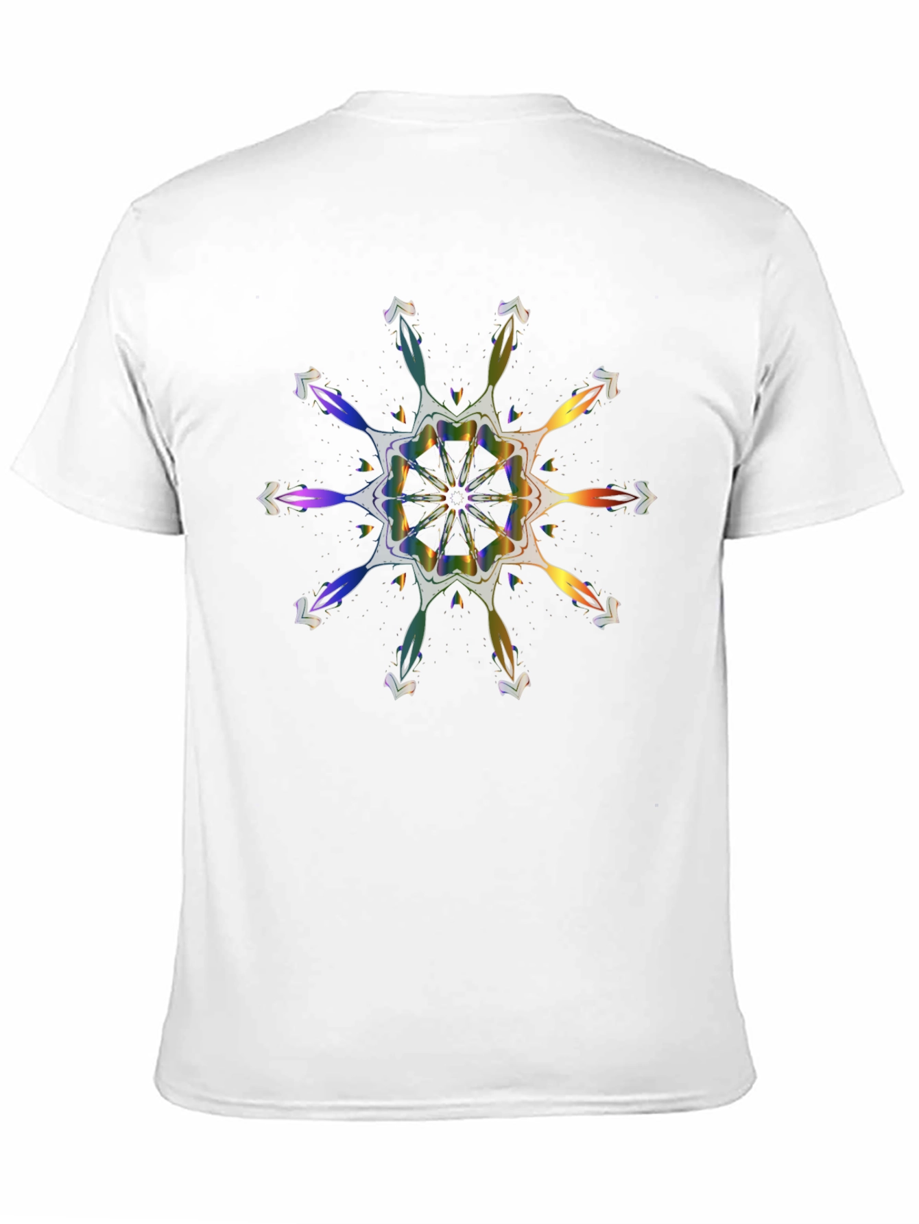 Rainbow Mandala Graphic Black T-Shirt