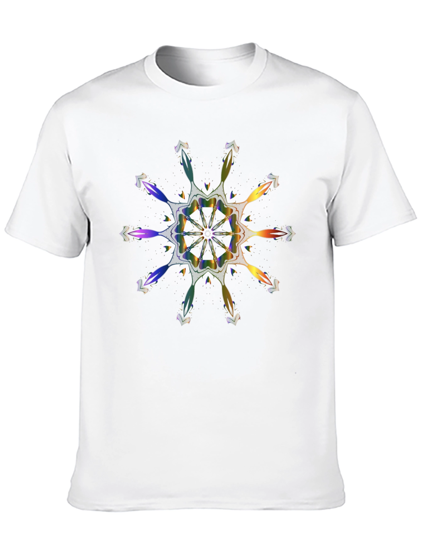 Rainbow Mandala Graphic Black T-Shirt