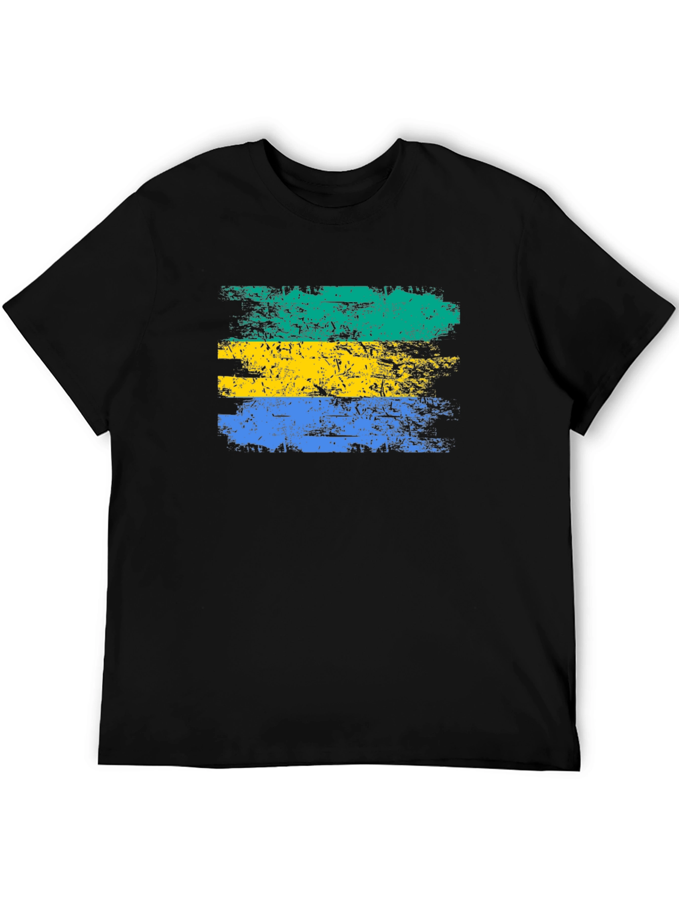 Gabon Flag Grunge Style T-Shirt