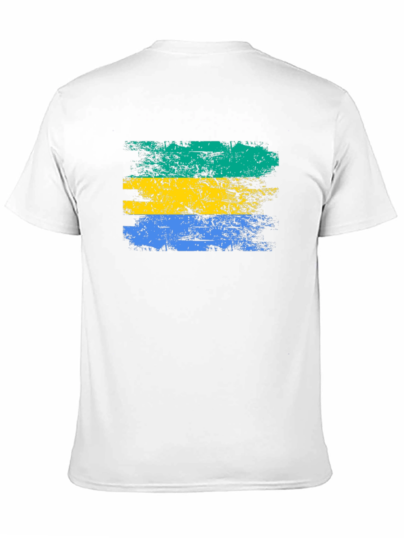 Gabon Flag Grunge Style T-Shirt