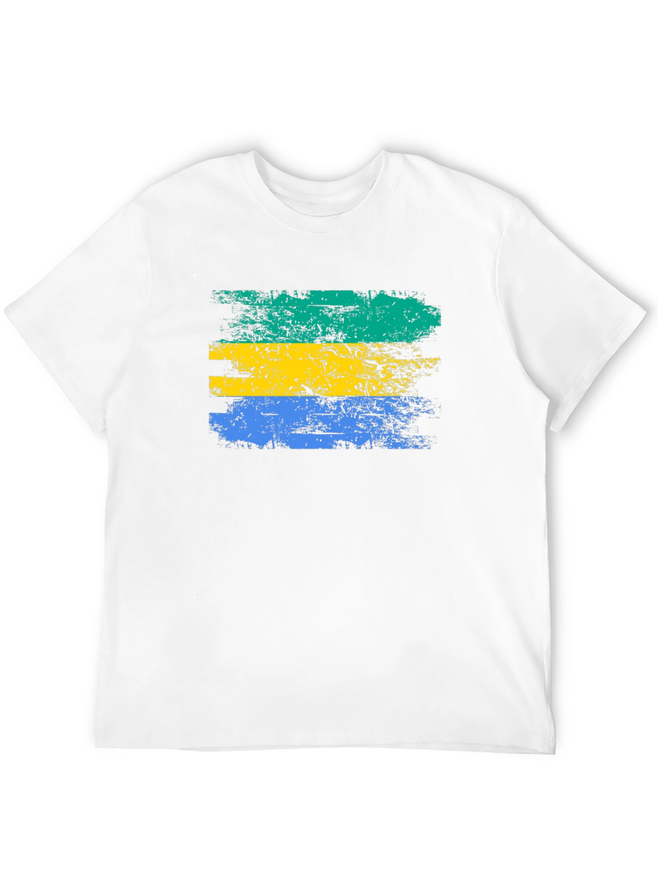 Gabon Flag Grunge Style T-Shirt