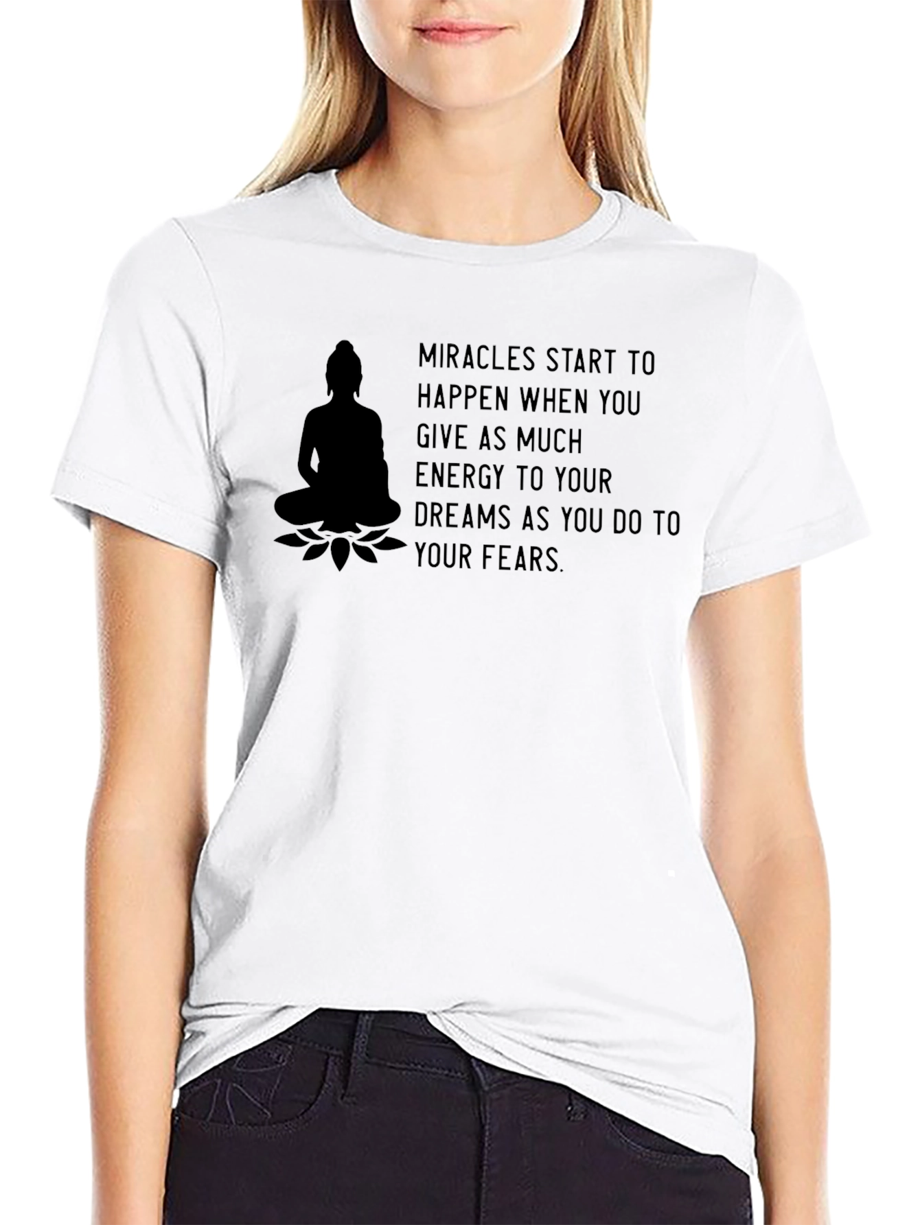 Motivational Buddha Graphic T-Shirt