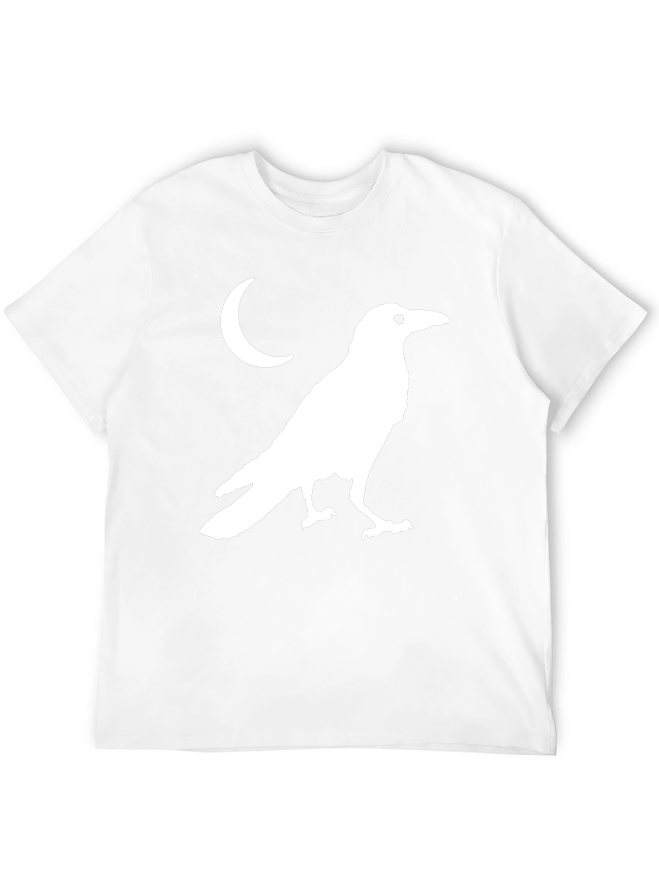 Raven Moon Graphic T-Shirt - Black Cotton Tee