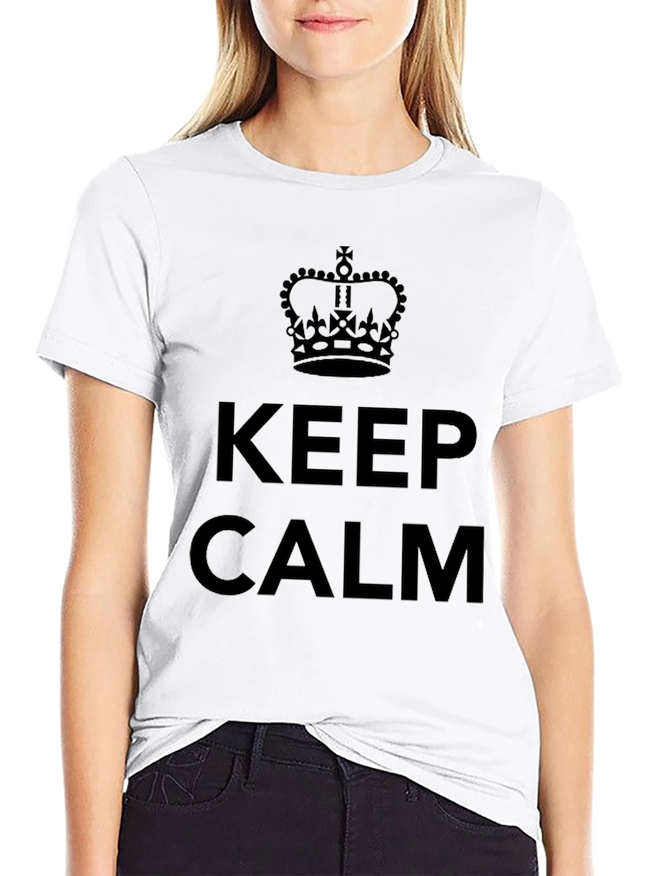 Keep Calm Crown Black T-Shirt